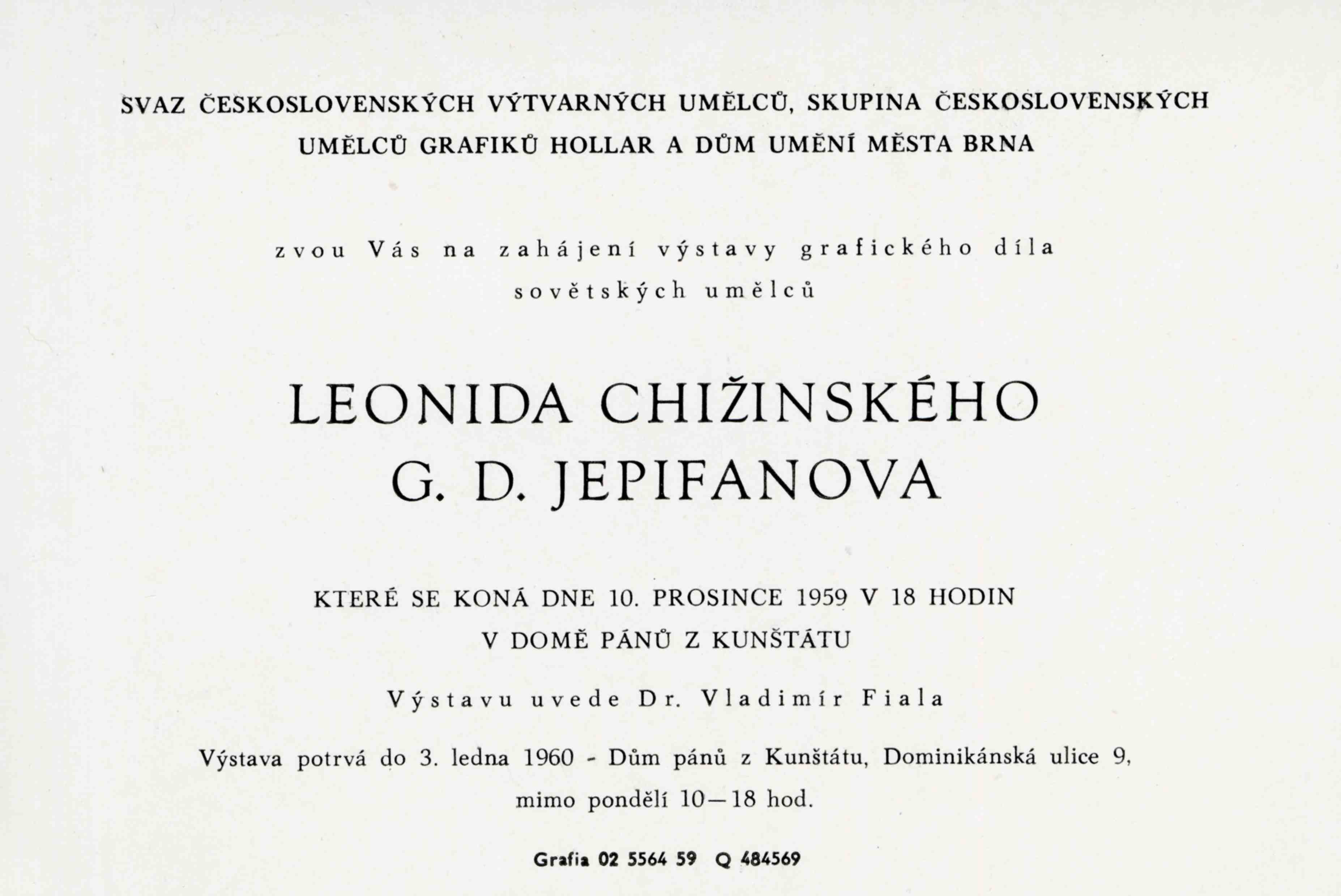 Leningradští grafici Leonid Chižinskij a&nbsp;G. D. Jepifanov