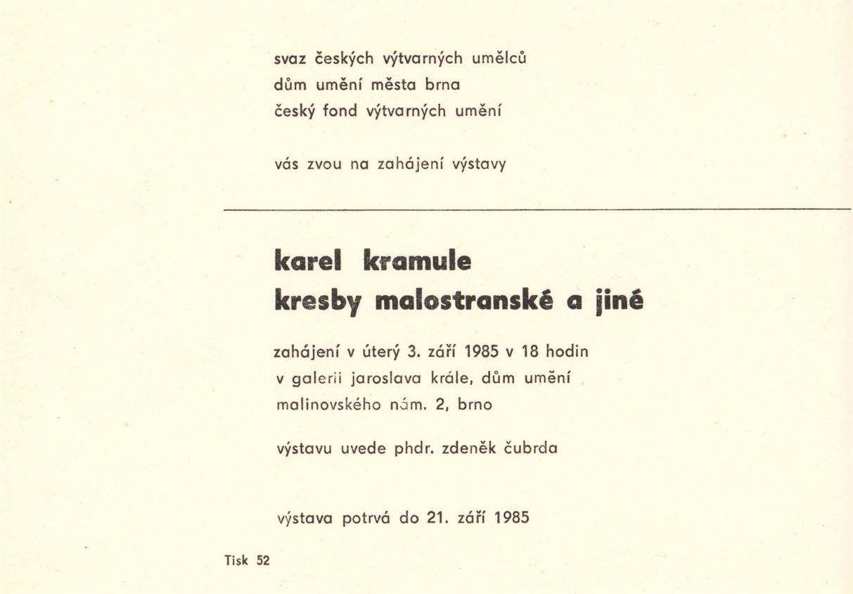 Karel Kramule. Kresby malostranské a&nbsp;jiné