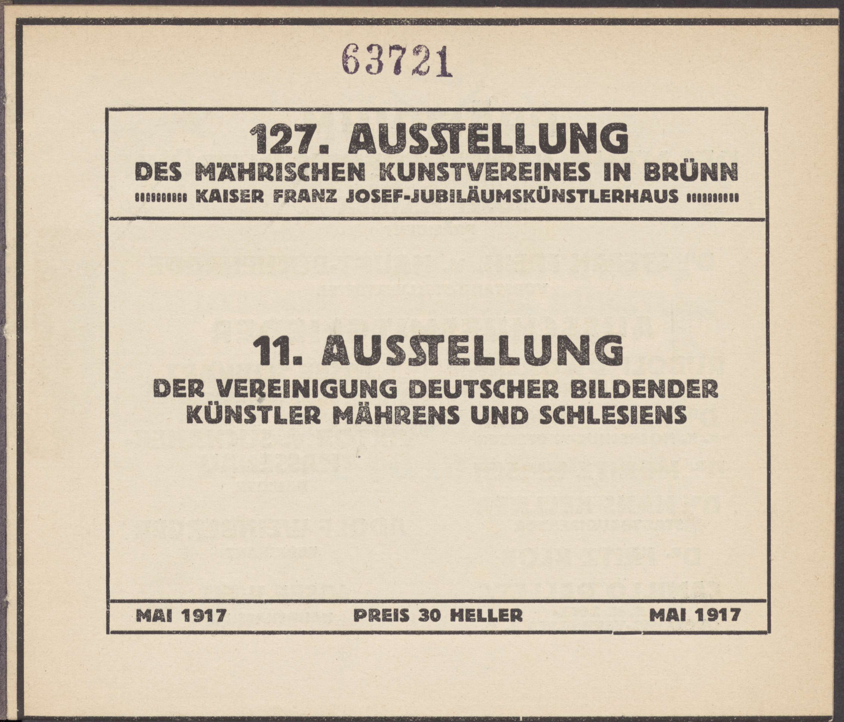 Vereinigung der deutschen bildenden Künstler Mährens und Schlesiens (127. výstava)