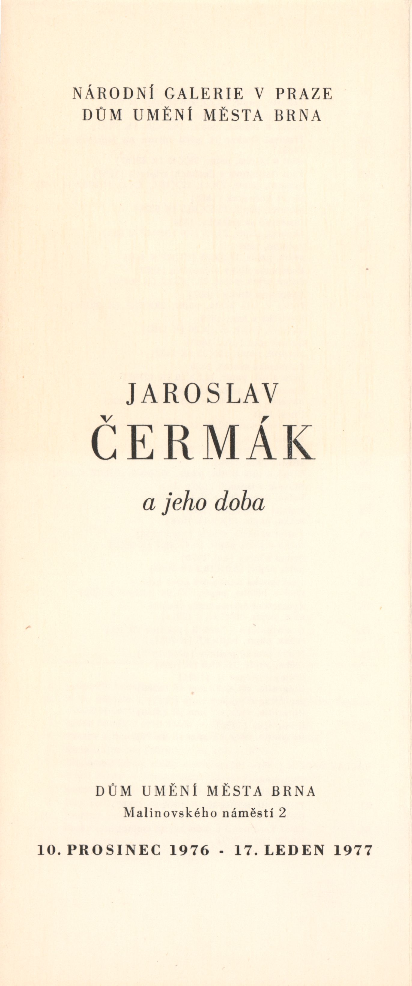 Jaroslav Čermák a&nbsp;jeho doba