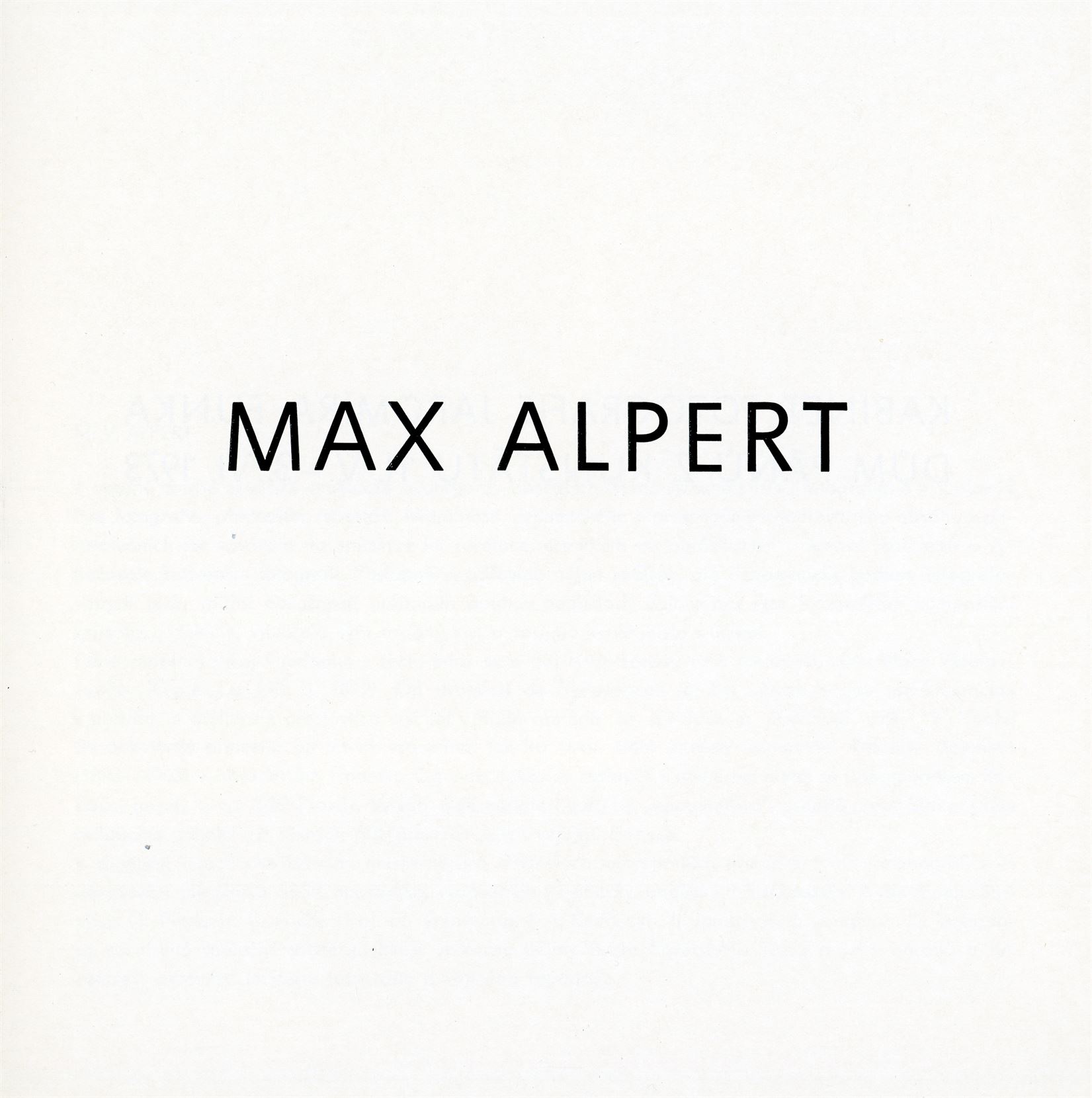 Max Alpert