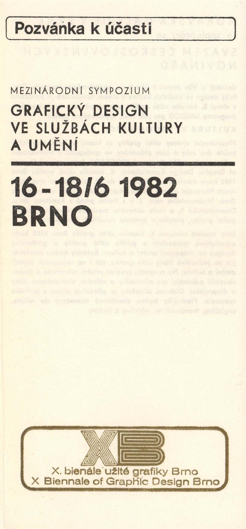 X. bienále užité grafiky Brno 1982