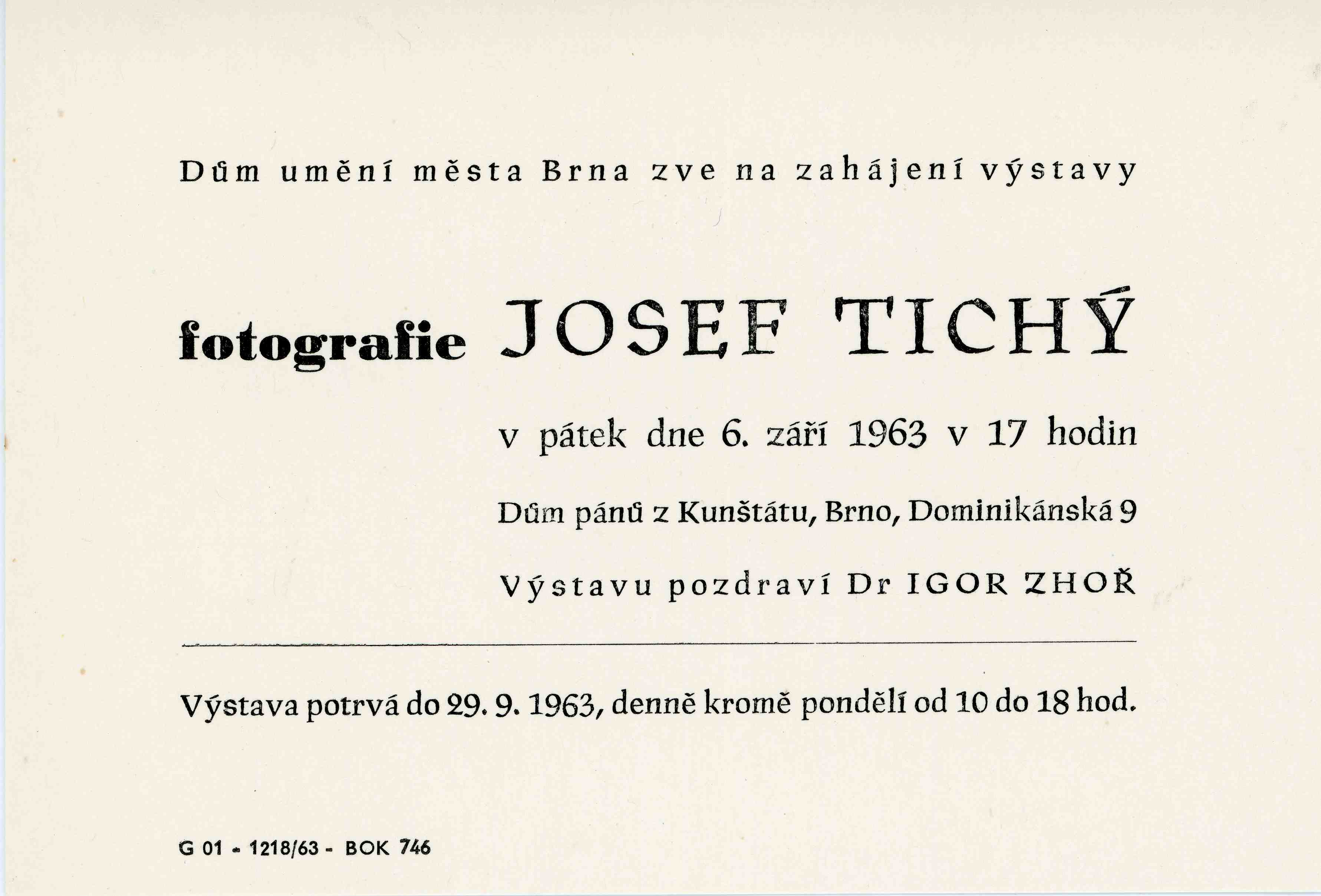 Josef Tichý – fotografie