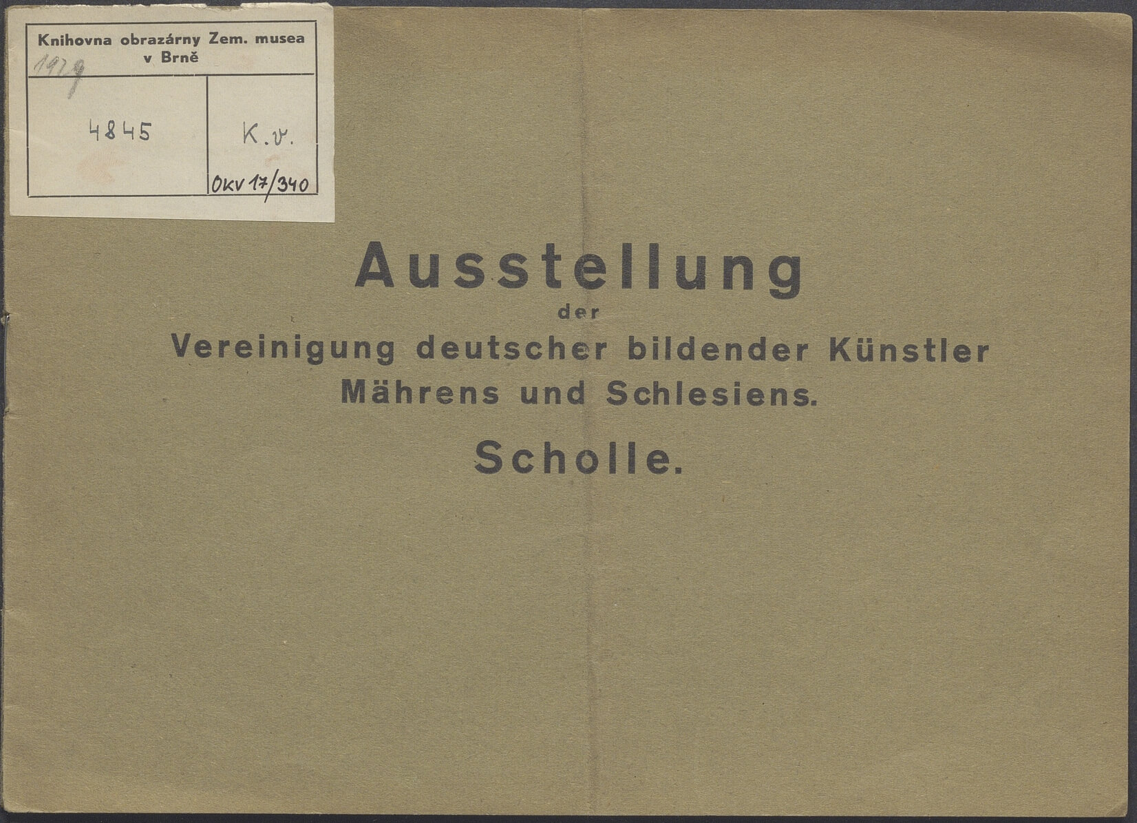Vereinigung der deutschen bildenden Künstler Mährens und Schlesiens „Scholle“