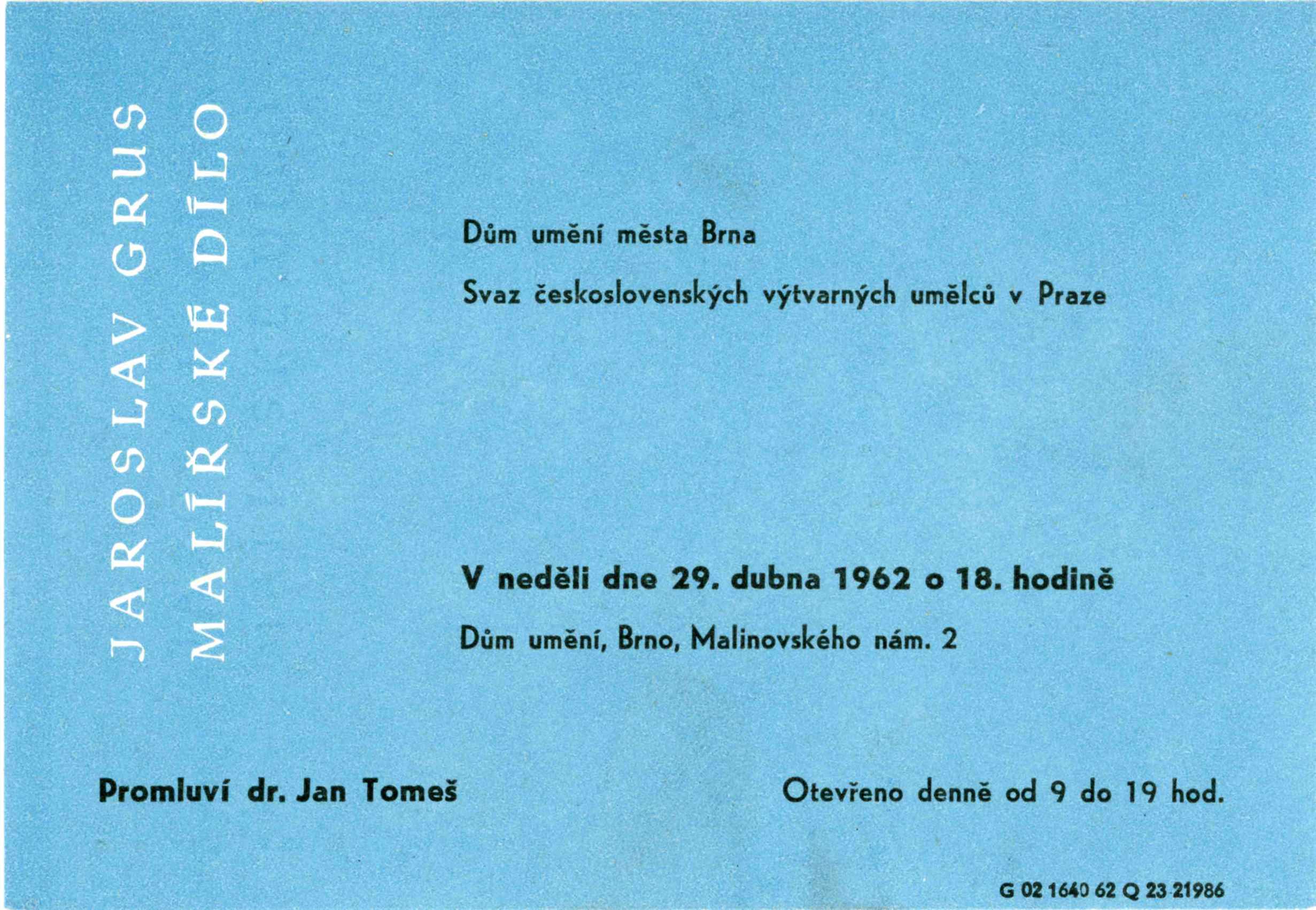 Jaroslav Grus, malířské dílo