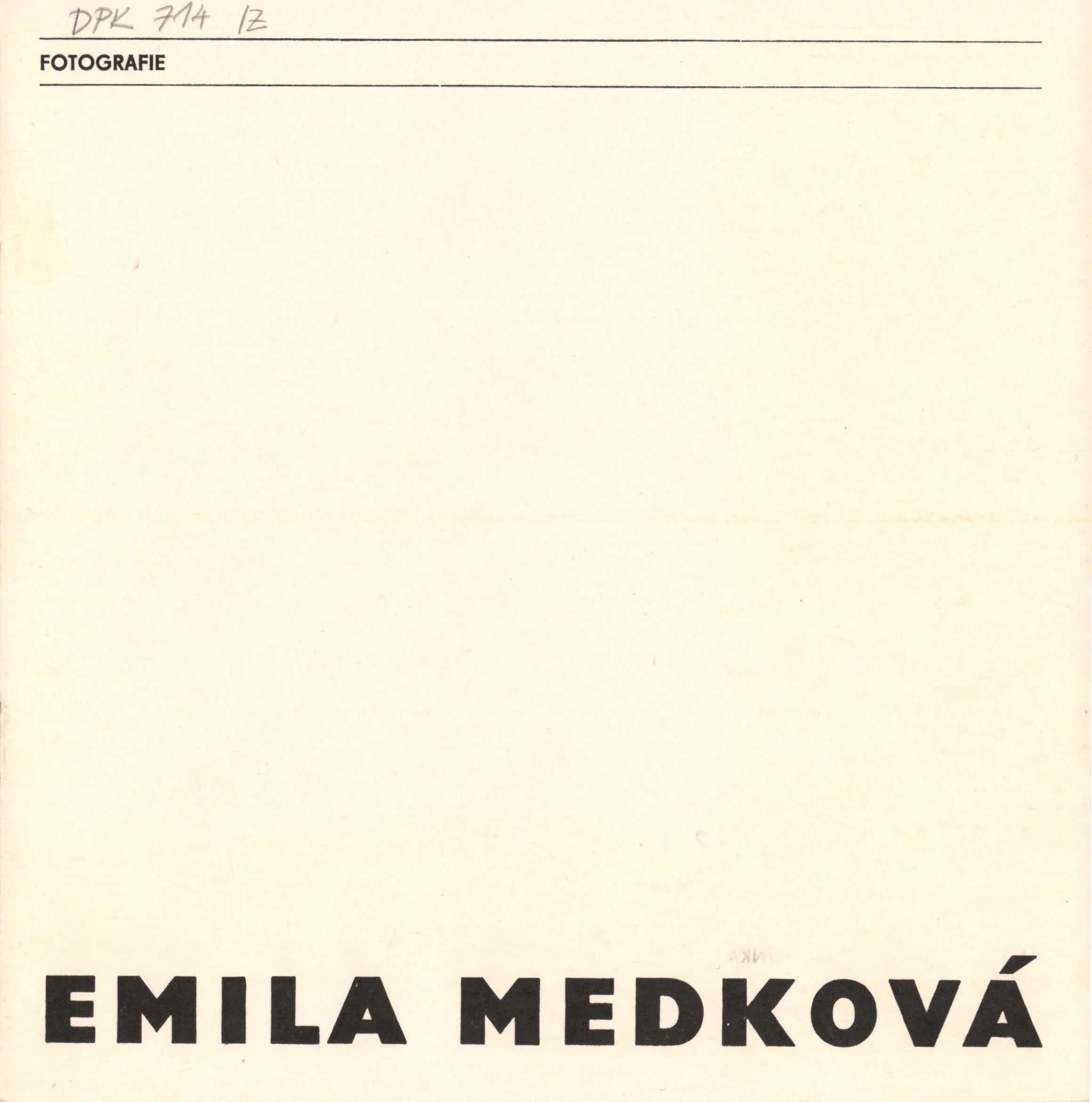 Emila Medková – fotografie