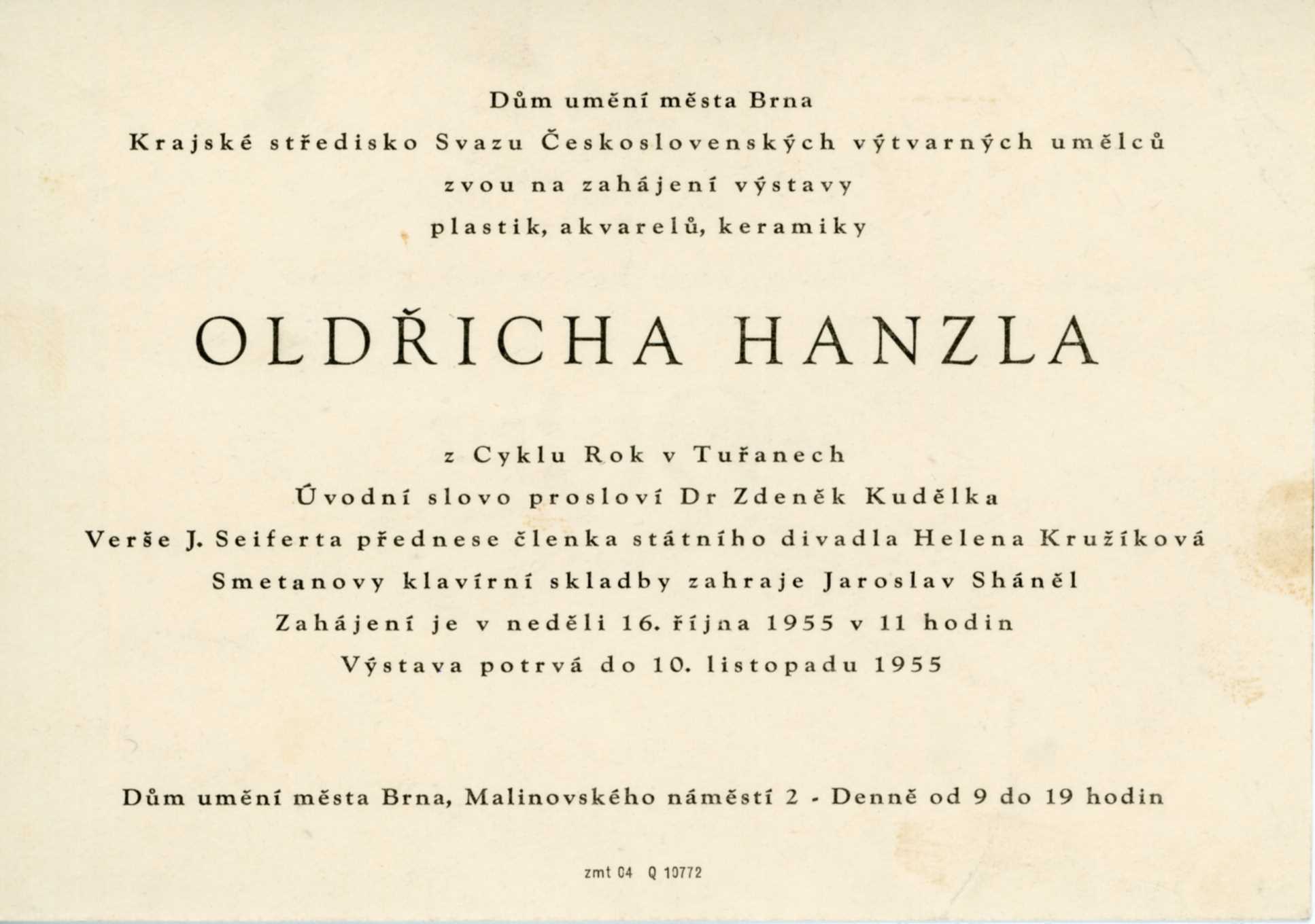 Oldřich Hanzl, cyklus „Rok v Tuřanech“