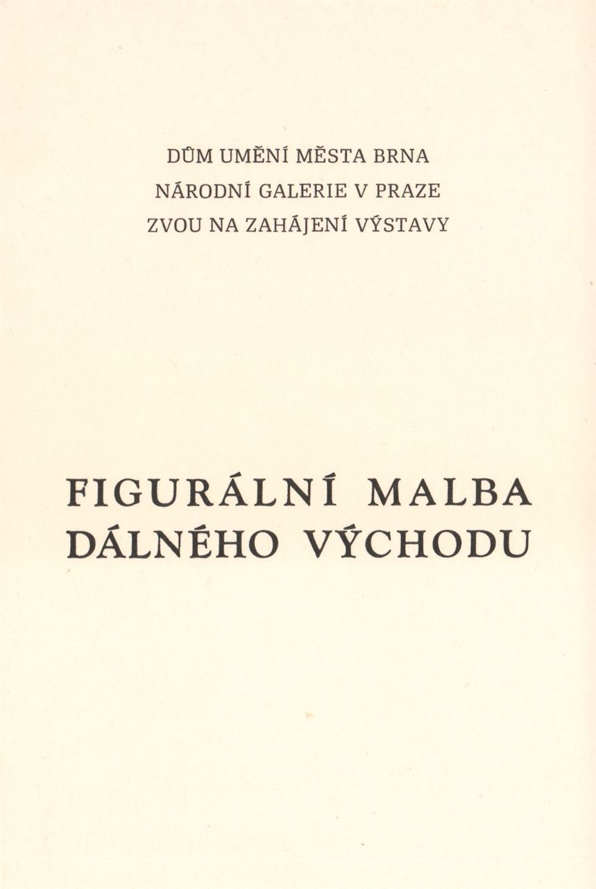 Figurální malba Dálného východu ze sbírek MG