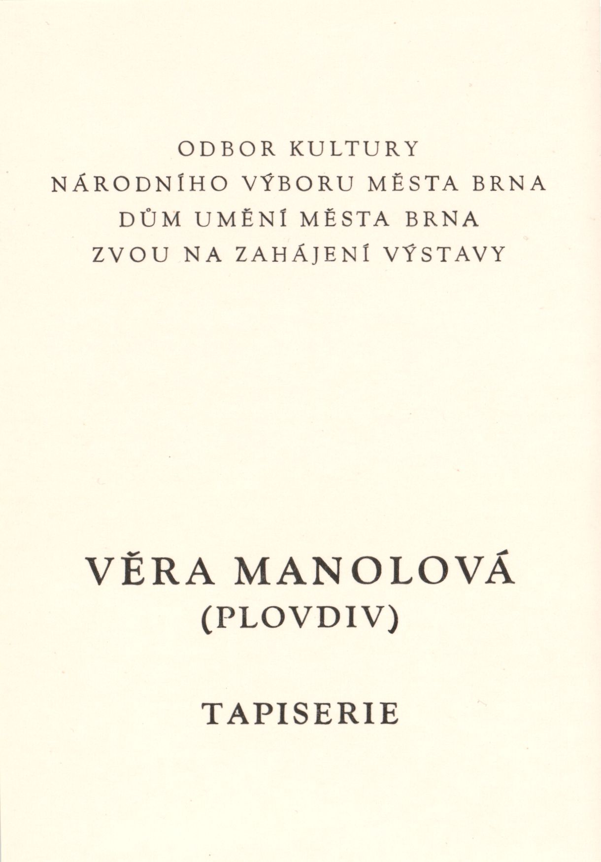 Věra Manolová – tapiserie