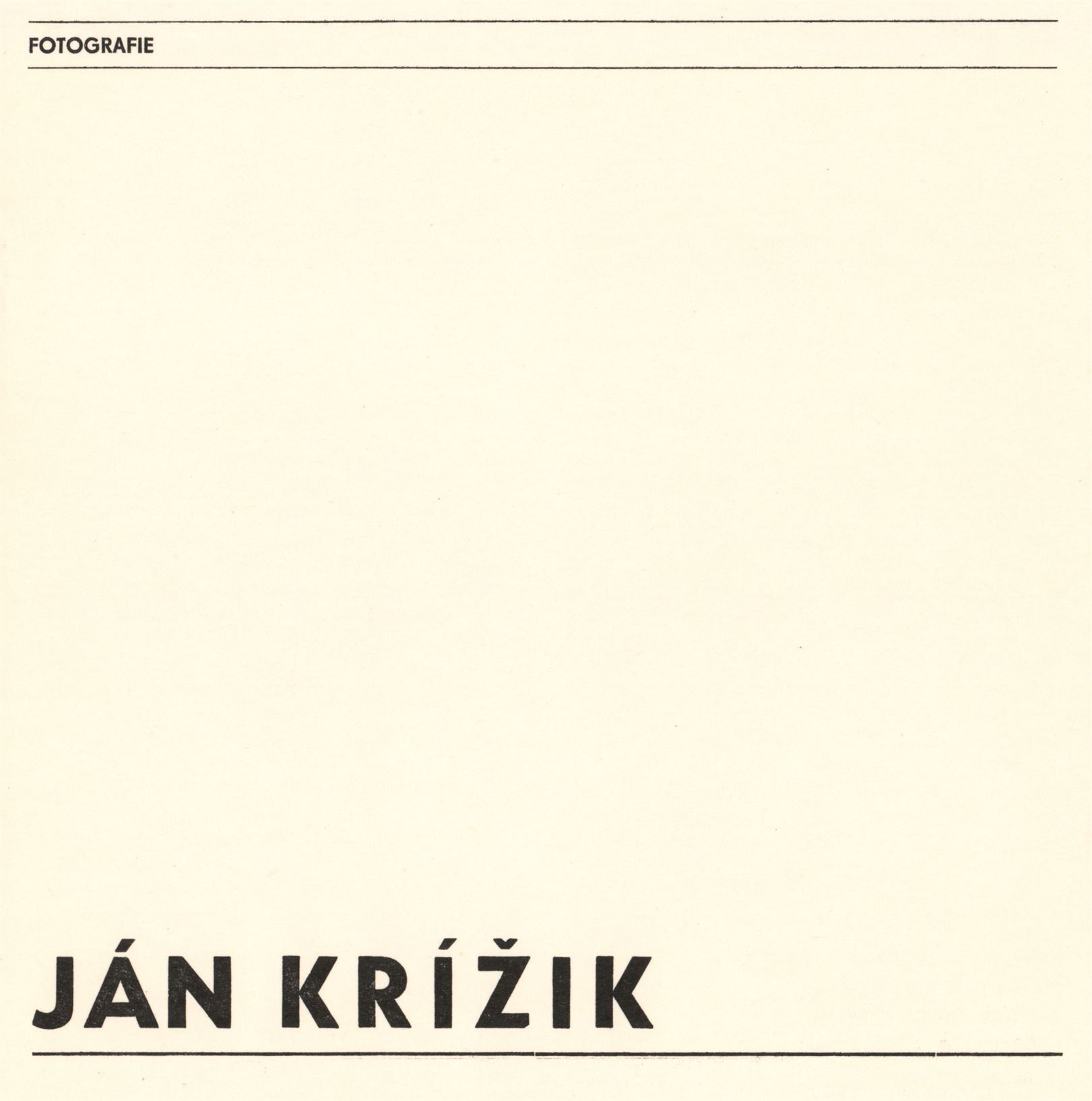 Ján Krížik – fotografie