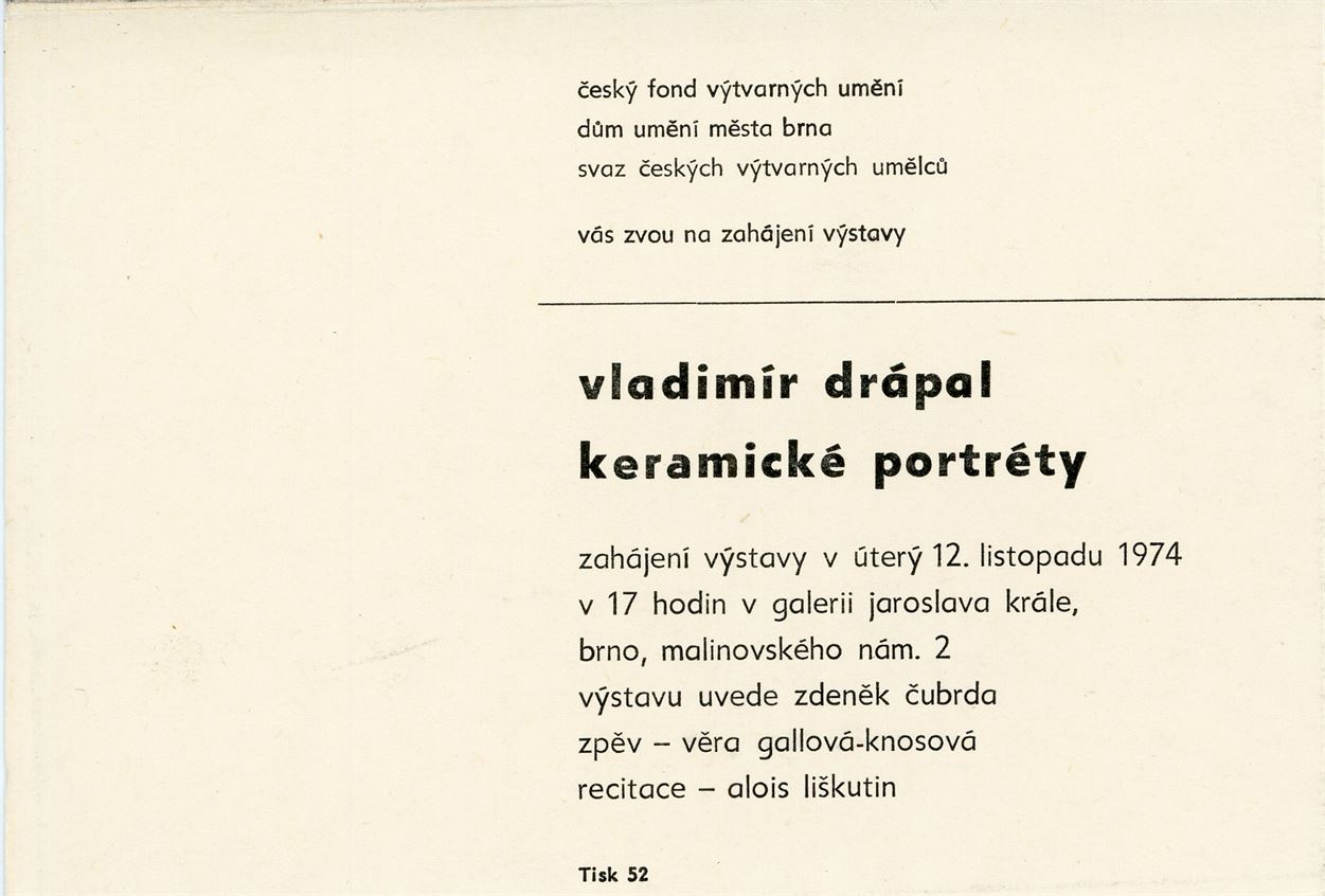 Vladimír Drápal. Keramické portréty