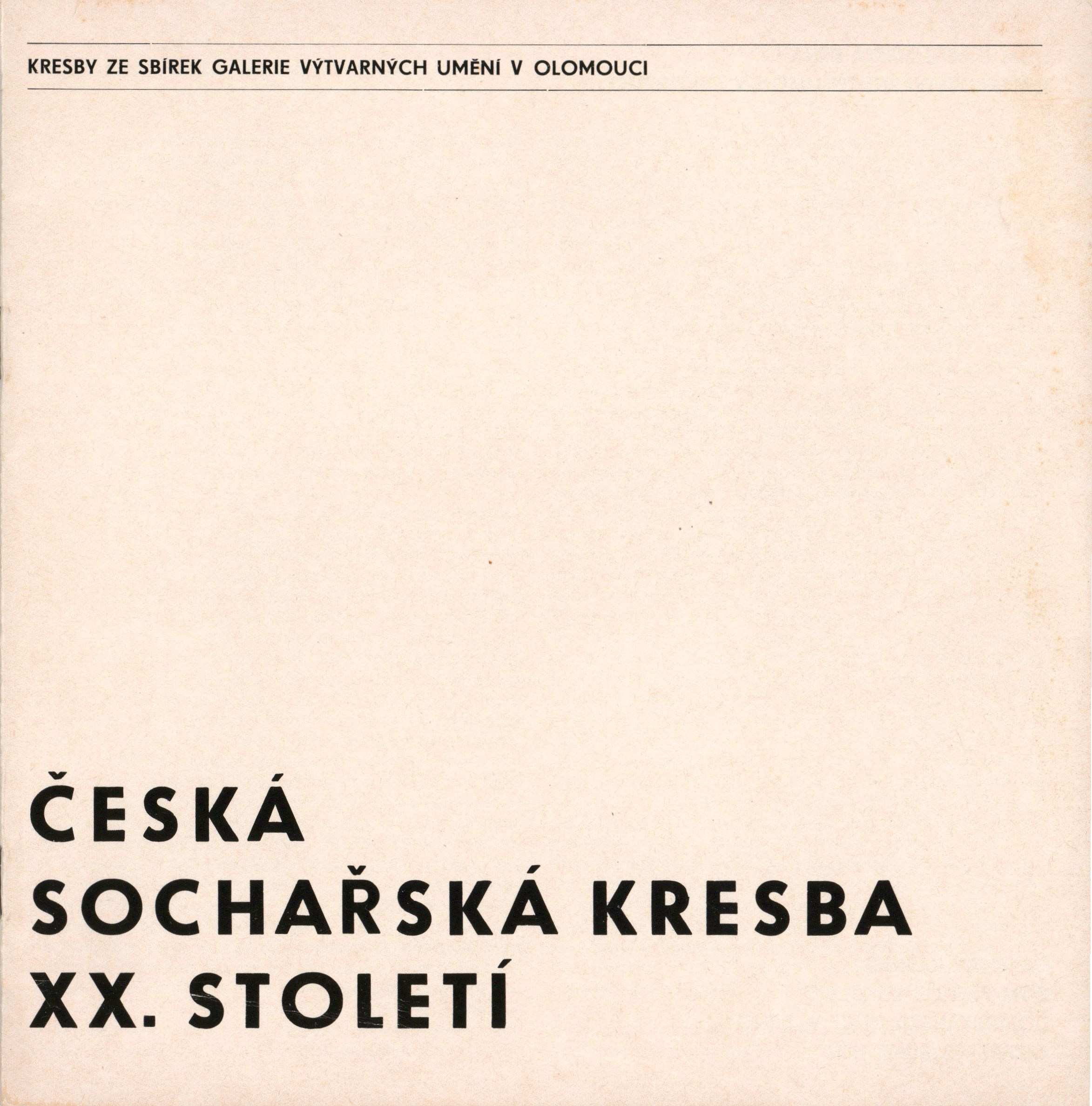 Česká sochařská kresba XX. století (ze sbírek GVU v&nbsp;Olomouci)