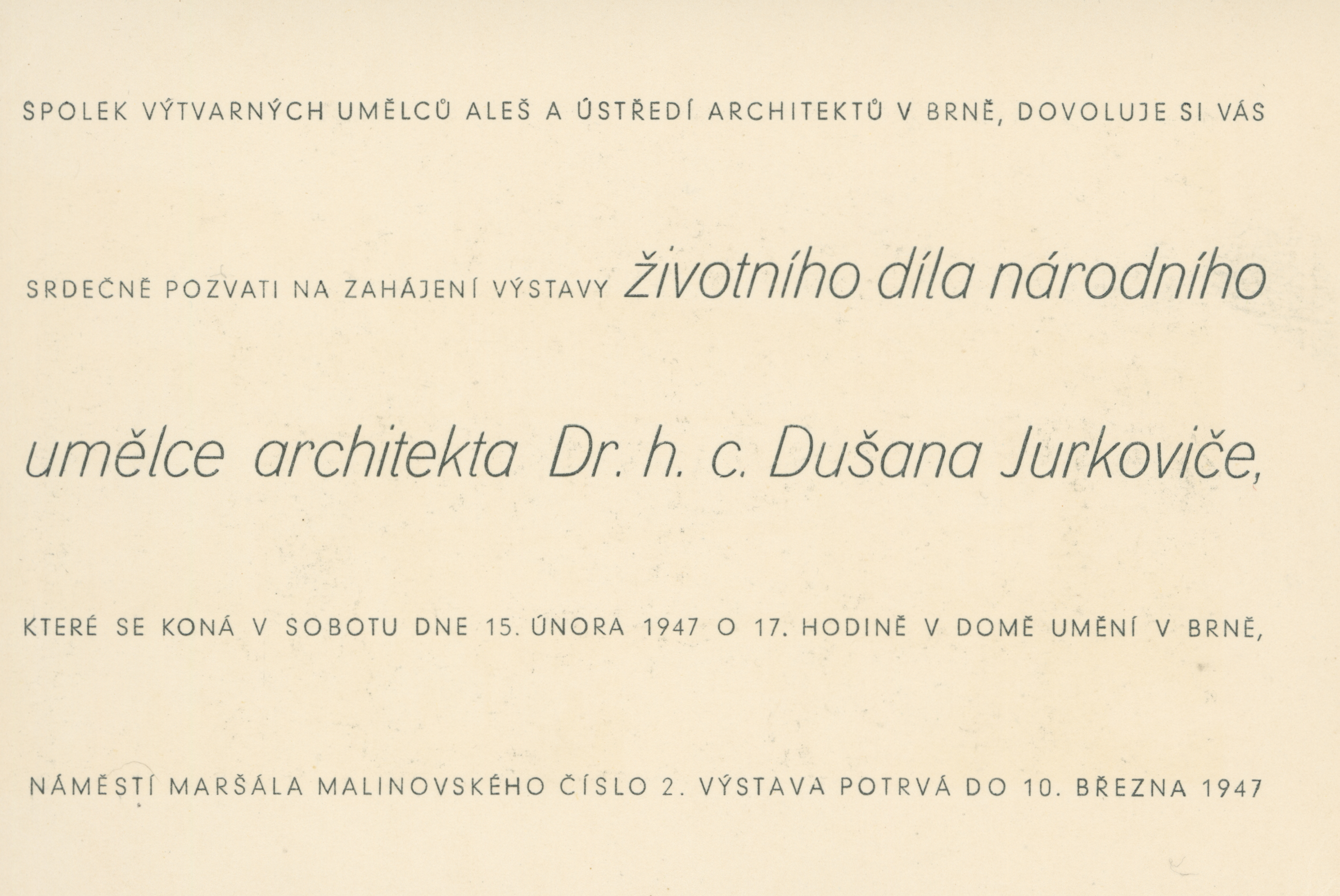 Národní umělec architekt Dr. h. c. Dušan Jurkovič