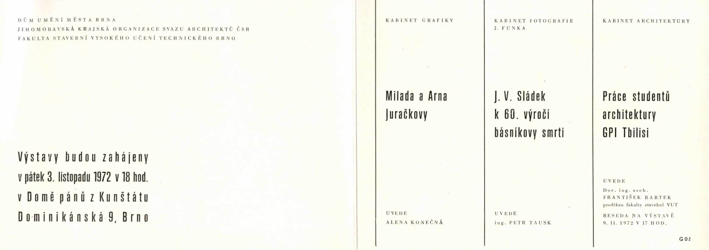 Práce studentů architektury GPI Tbilisi