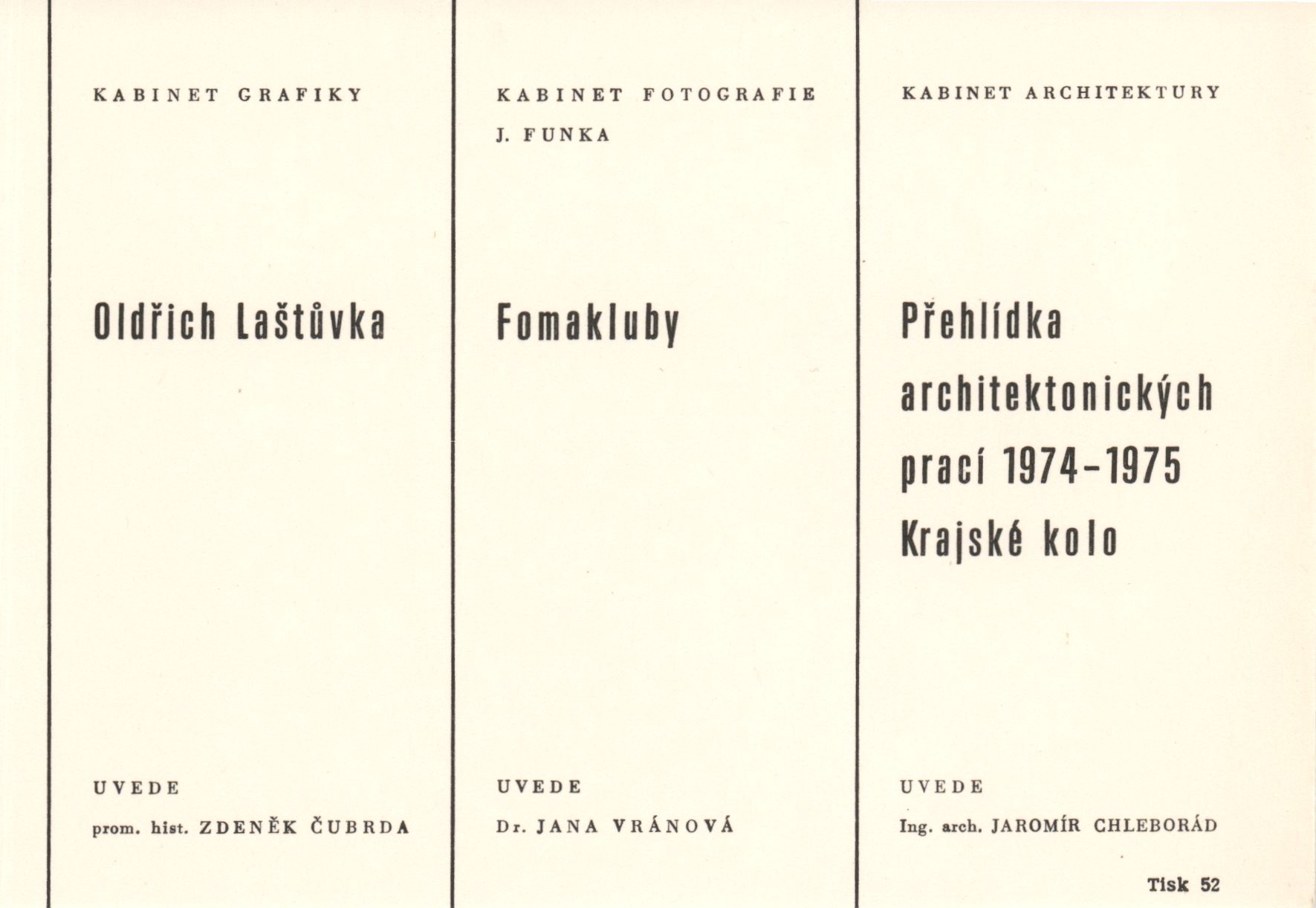 Oldřich Laštůvka. Grafika 1972–1976