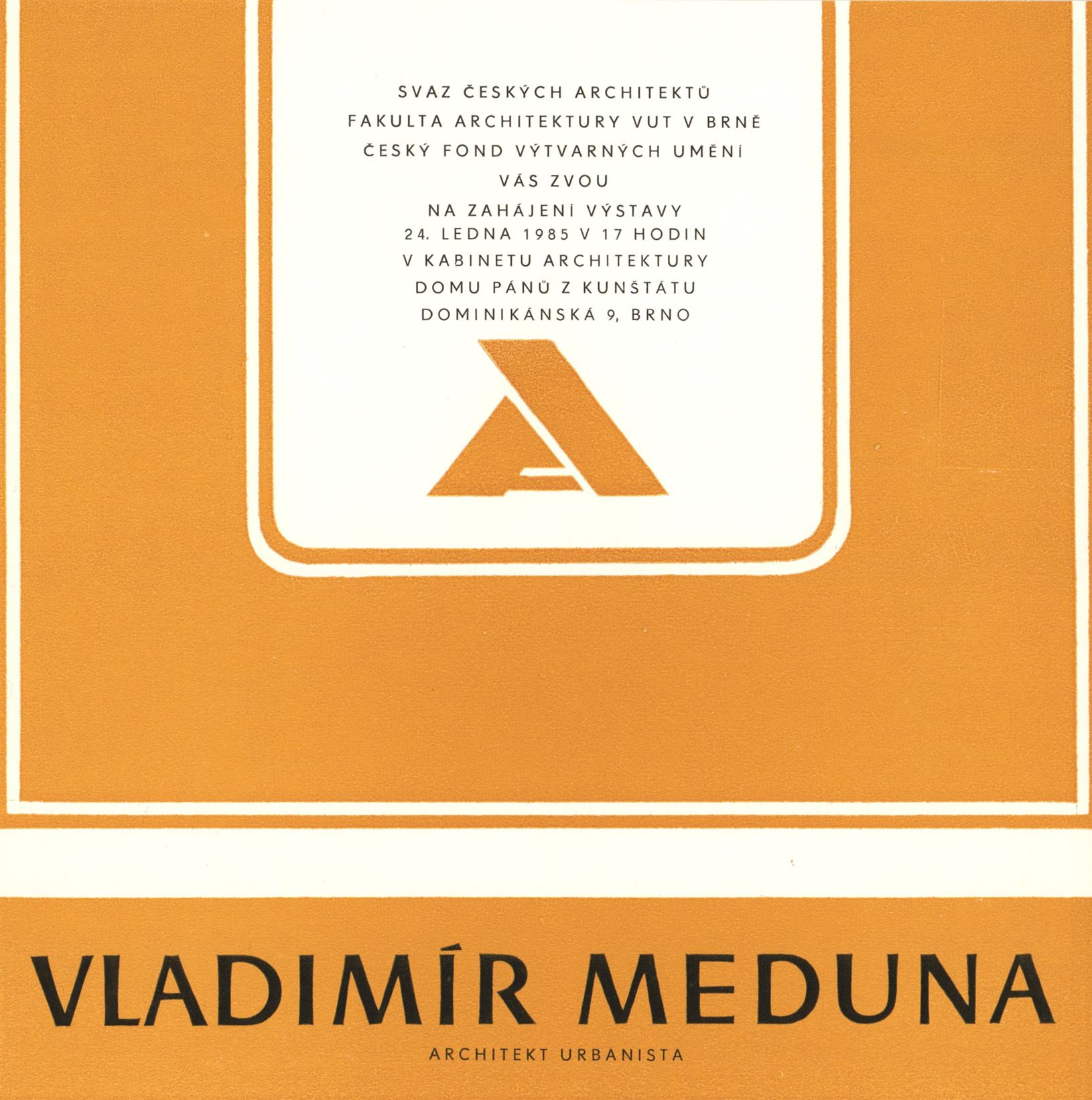 Vladimír Meduna. Architekt–urbanista