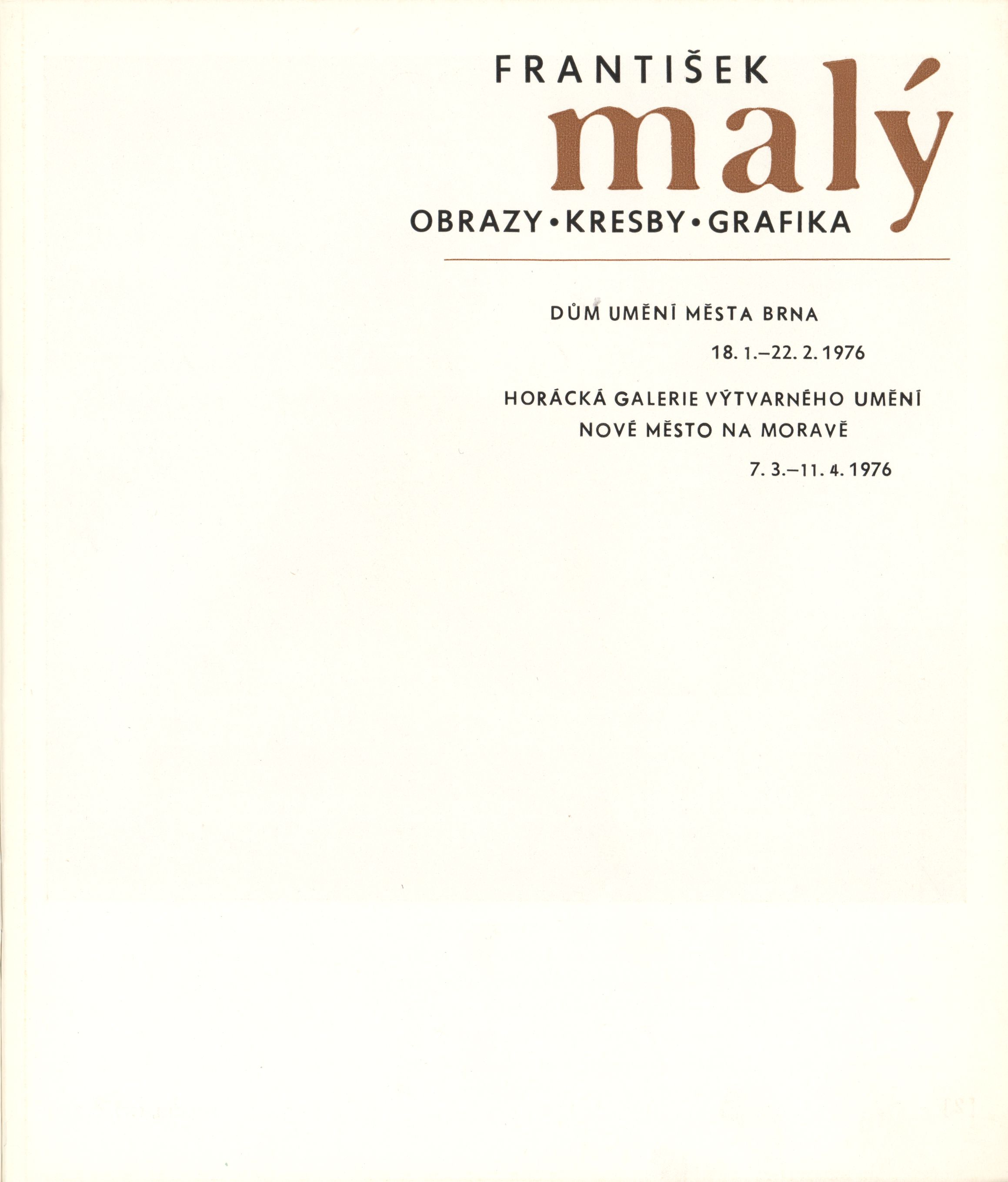 František Malý – obrazy, kresby, grafika