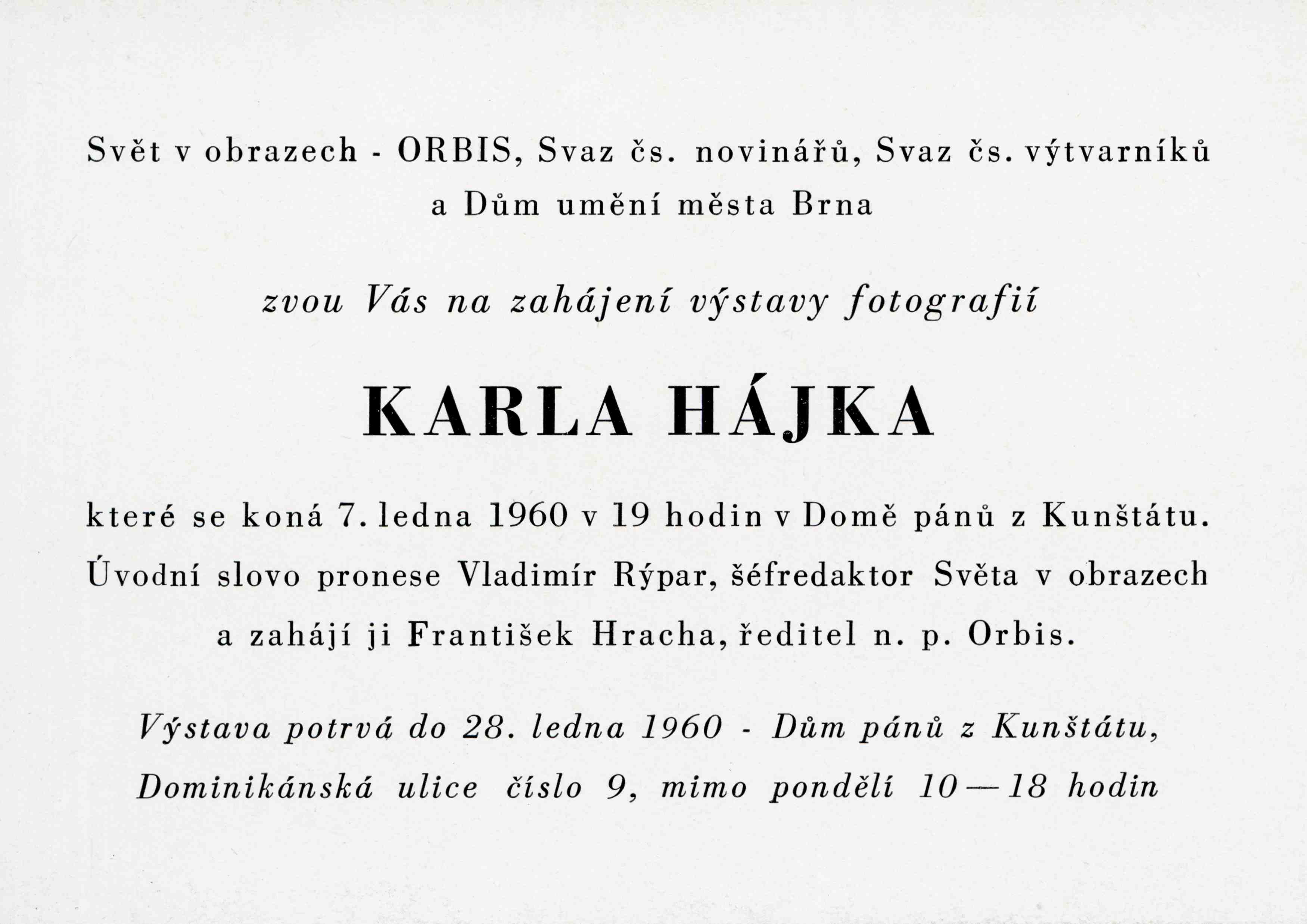 Karel Hájek – fotografie