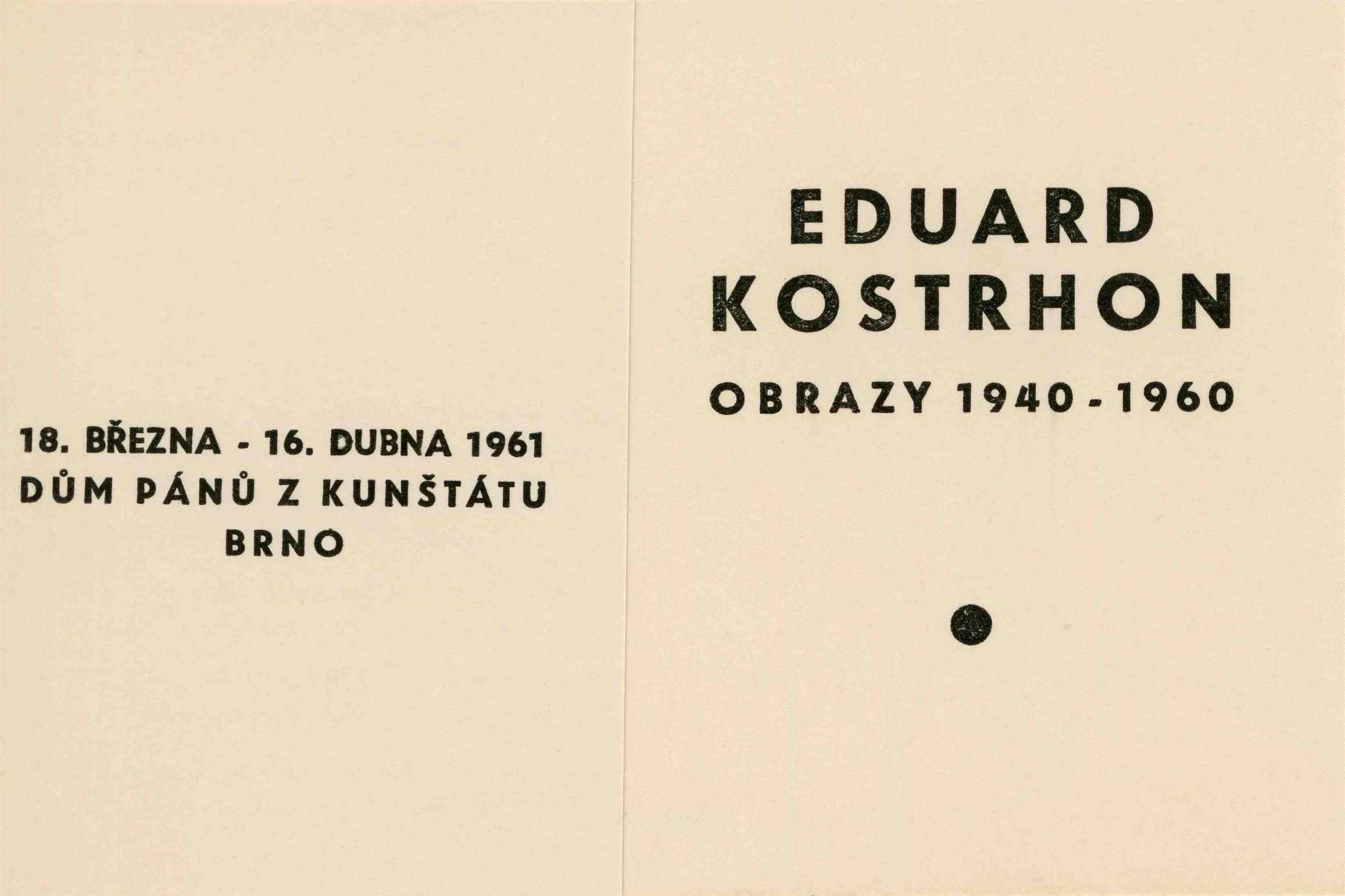 Eduard Stanislav Kostrhon – obrazy 1940–1960