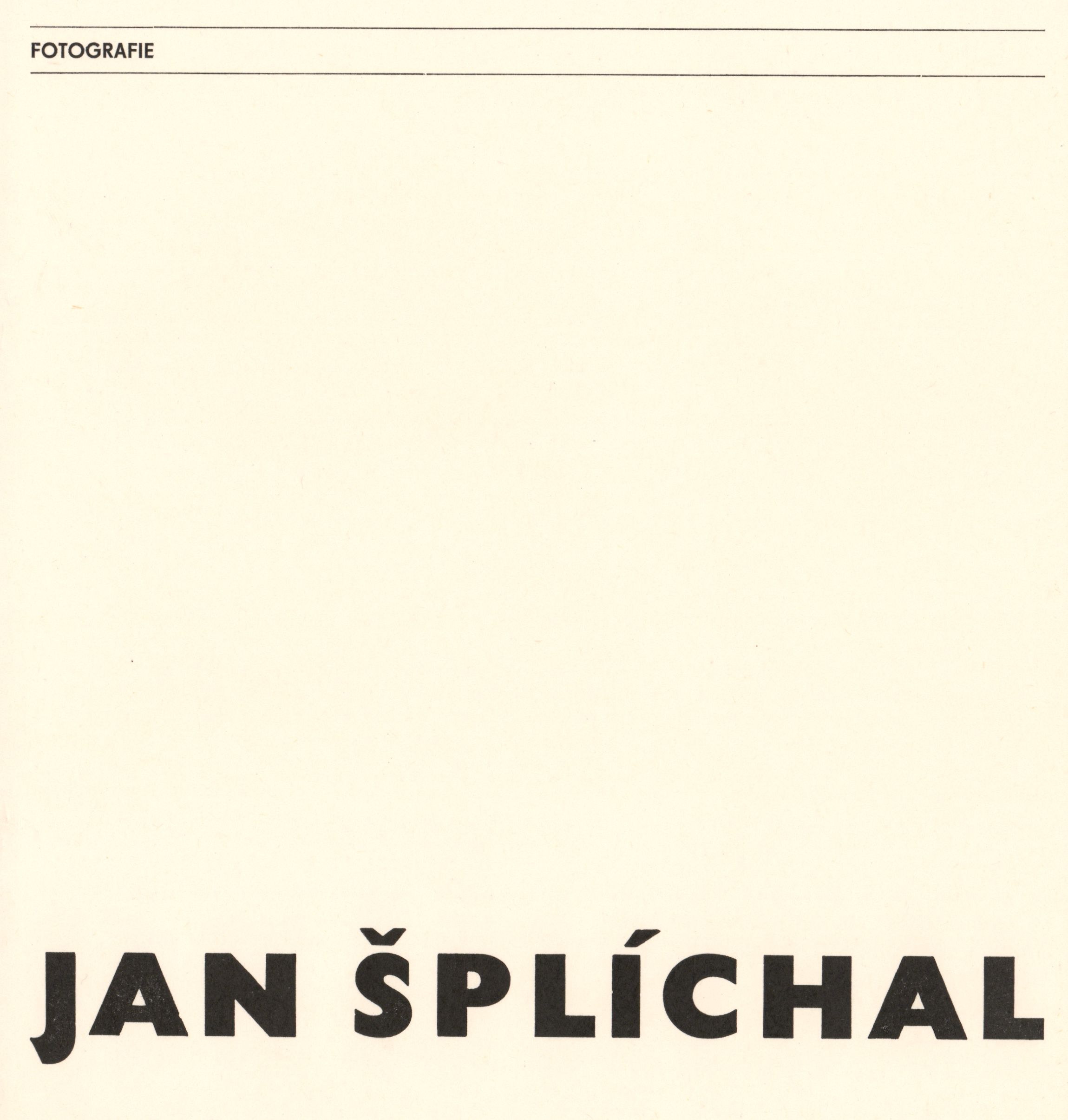 Jan Šplíchal – fotografie