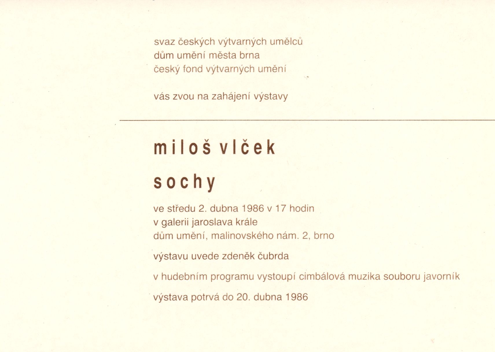 Miloš Vlček – sochy