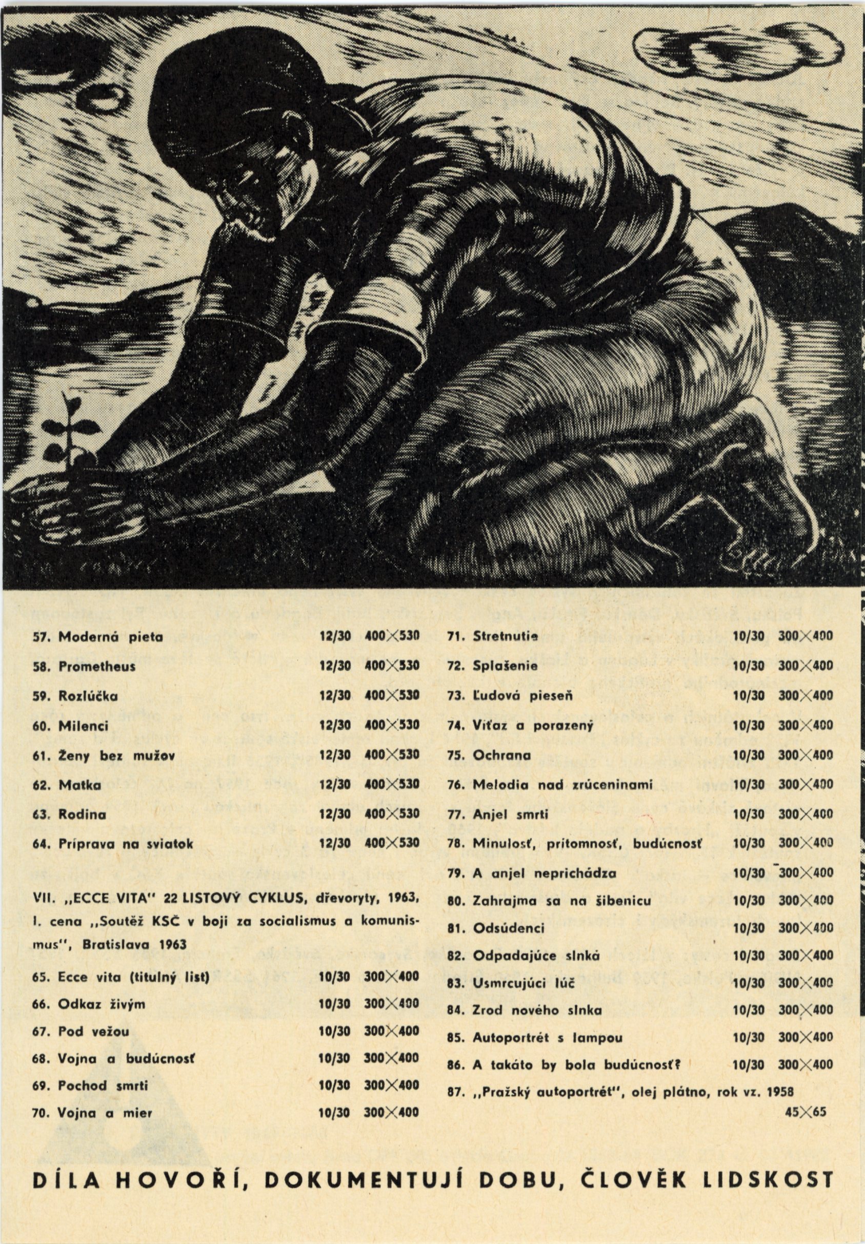 Július Szabó – dřevoryty 1945–1963