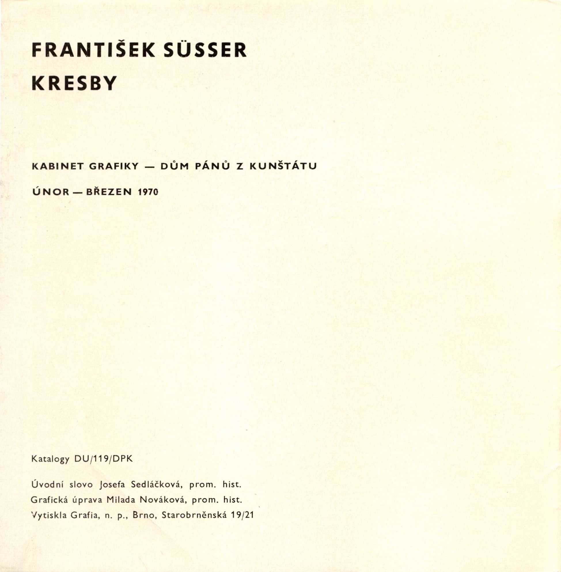 František Süsser – kresby
