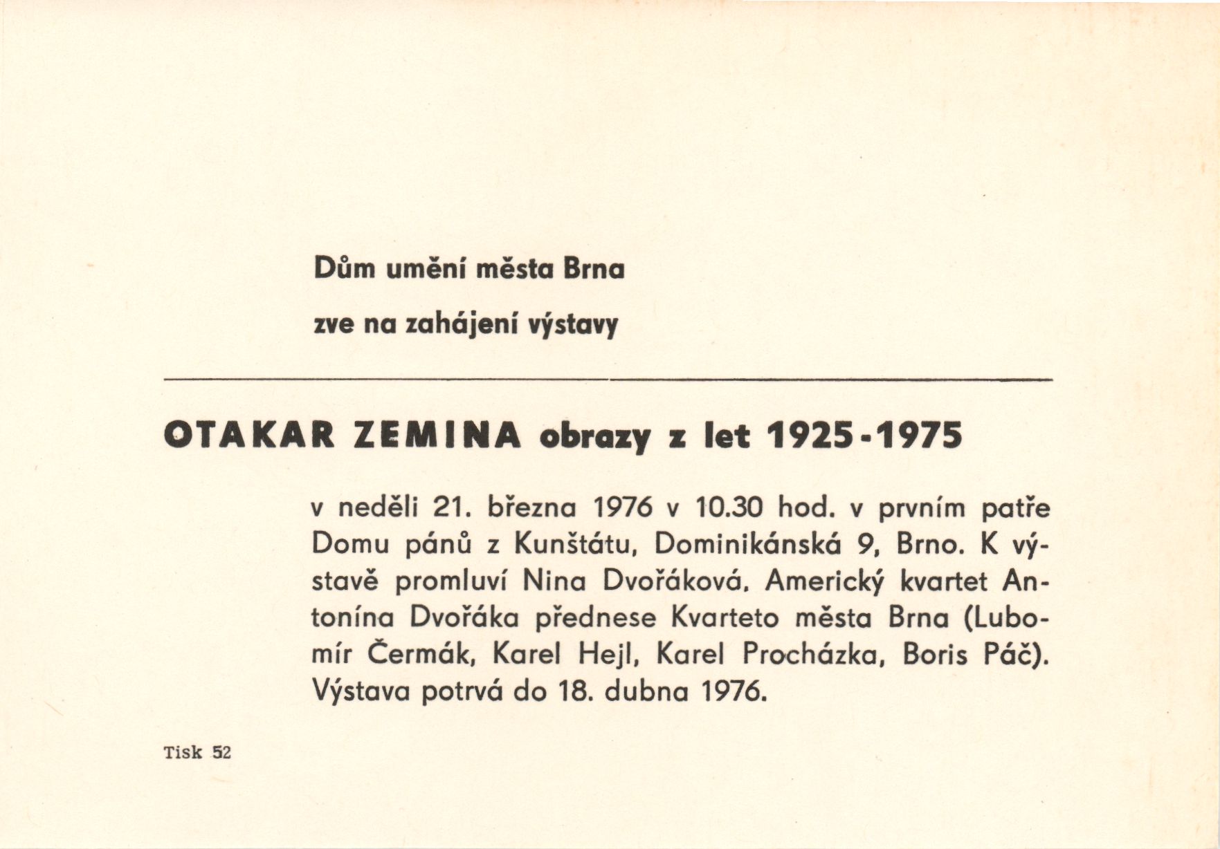 Otakar Zemina – Obrazy z let 1925–1975