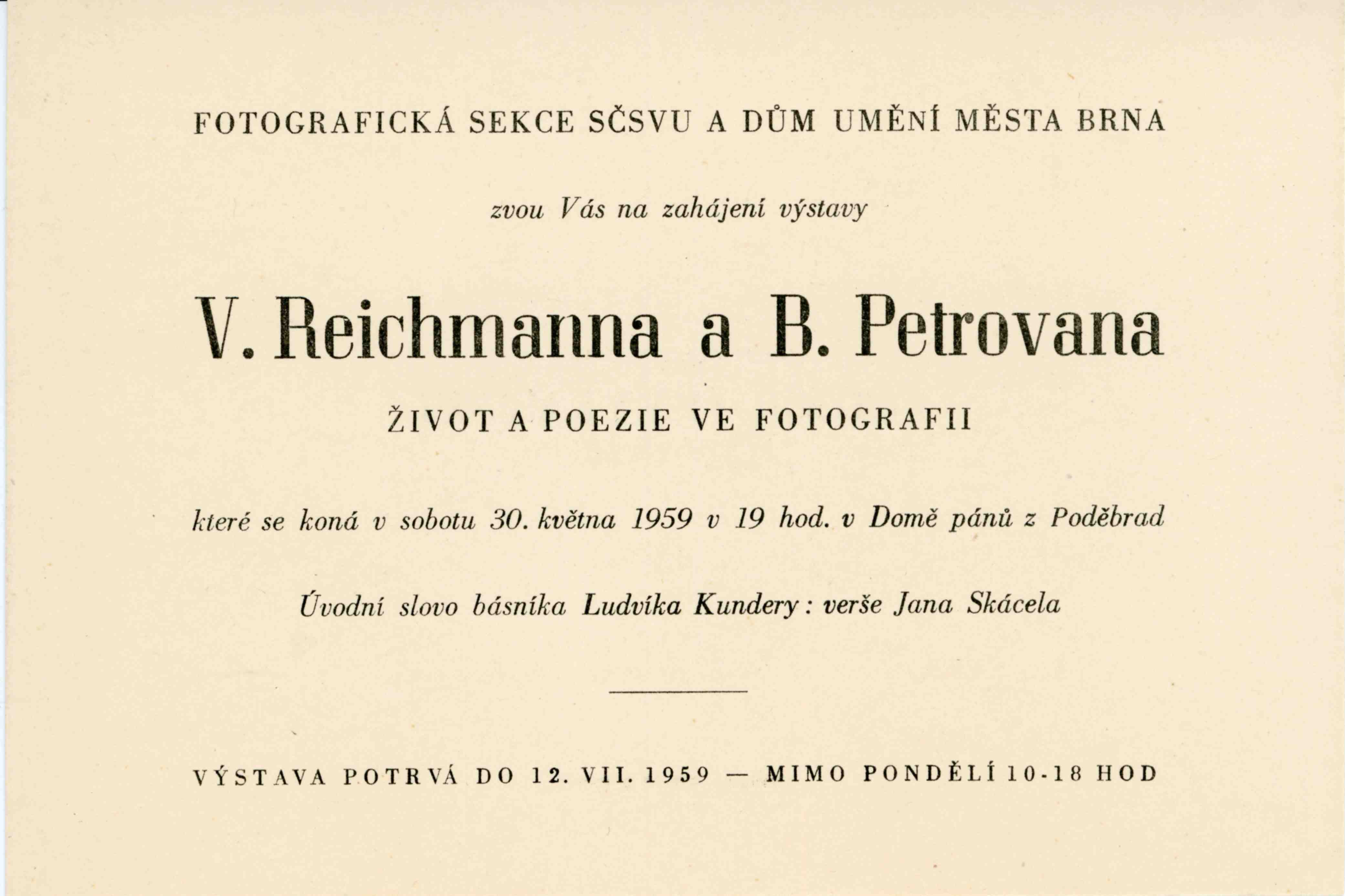 Vilém Reichmann a&nbsp;Bedřich Petrovan. Život a&nbsp;poezie ve fotografii