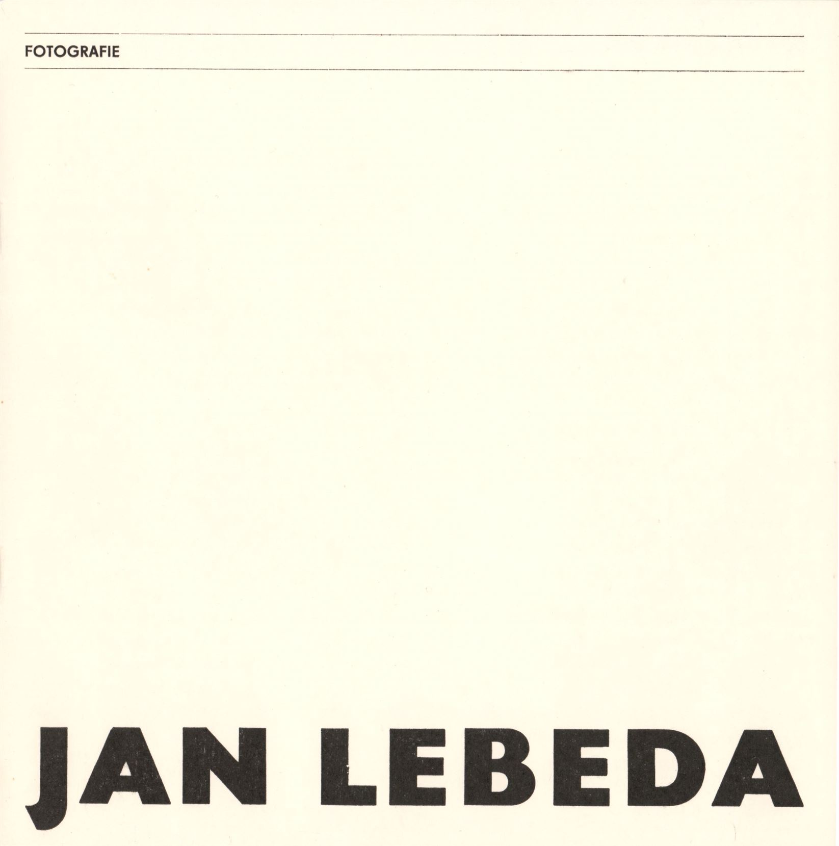 Jan Lebeda – fotografie