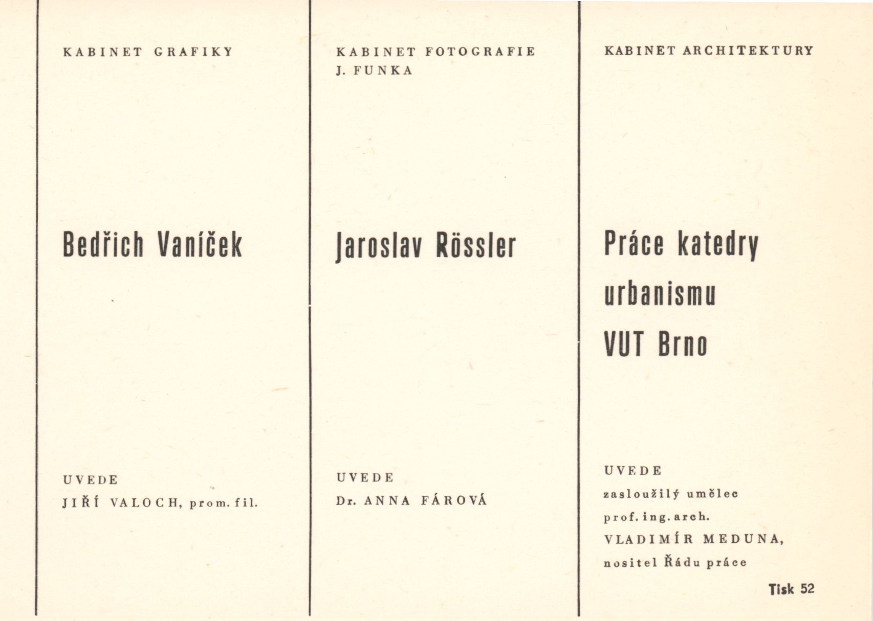 Práce katedry urbanismu VUT Brno