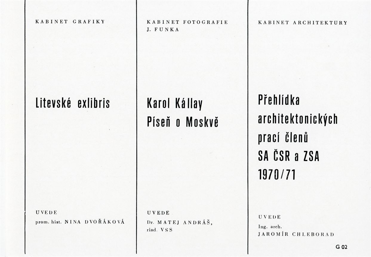 Přehlídka architektonických prací 1970/71