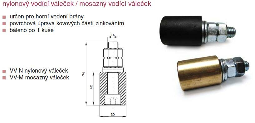 NR3140 - cylindrický vodicí válec z nylonu