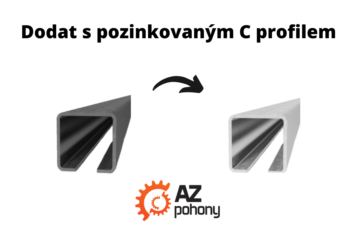 Příplatek za dodání s pozinkovaným C profilem k sadám AZP608 a AZP605a