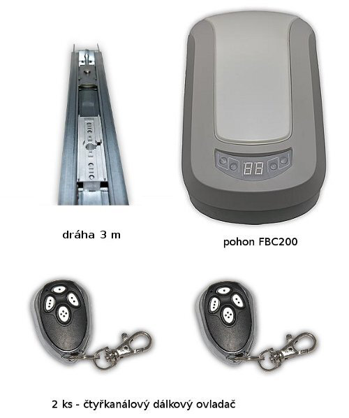 FBC200 - garážový pohon garážových vrat s tažnou silou 1000 N