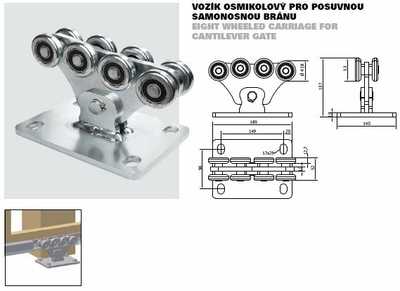 VO73 - SPEED S nosný vozík osmikolový