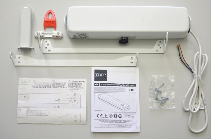 C40 - Řetězový okenní pohon 400 N, 230 V, bílý