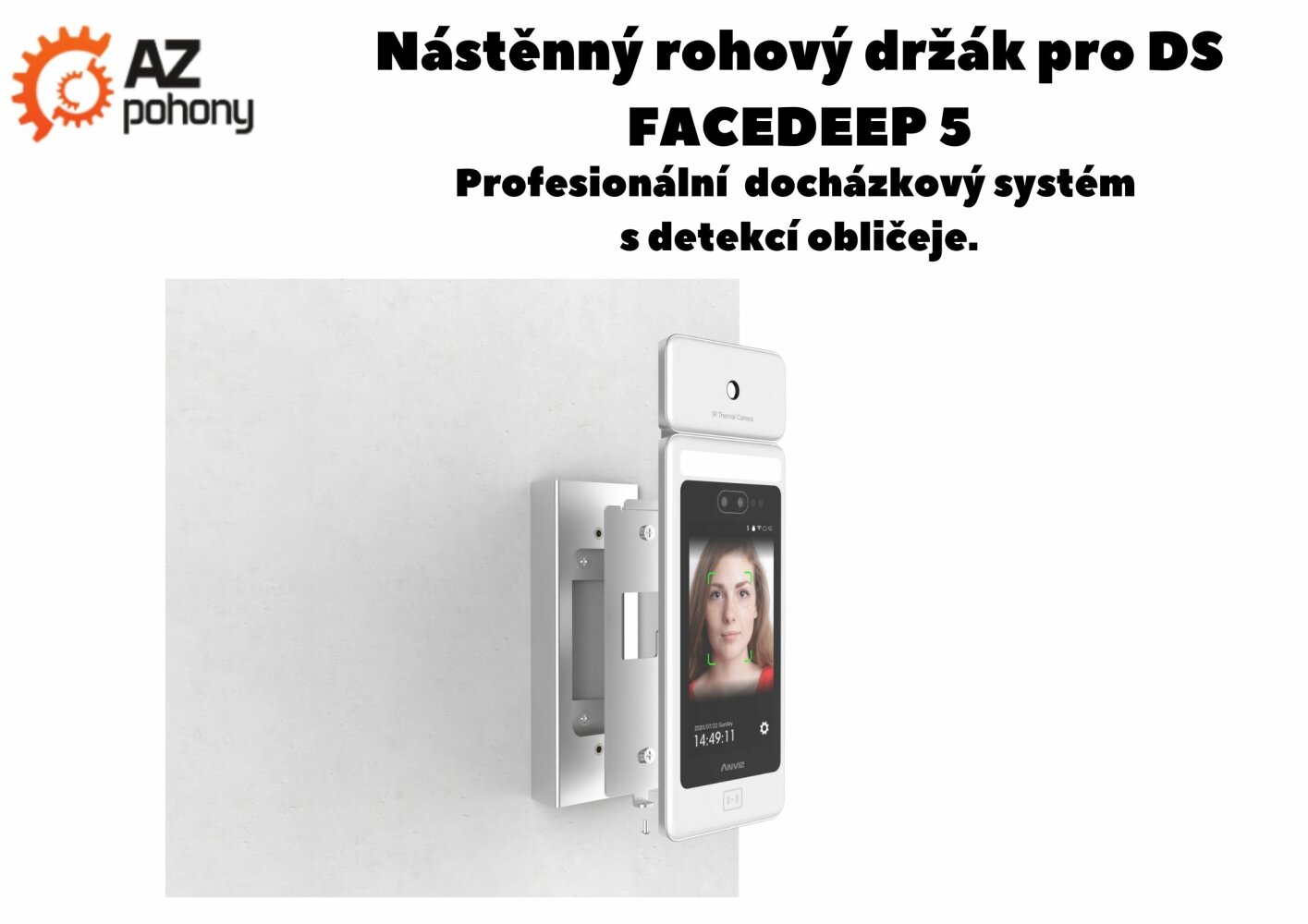 Nástěnný rohový držák pro docházkový systém FACEDEEP 5