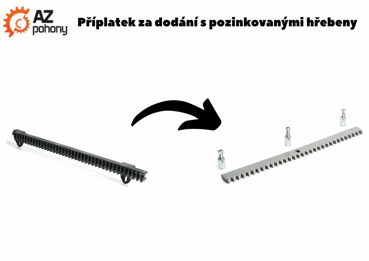 Příplatek za dodání s pozinkovanými hřebeny