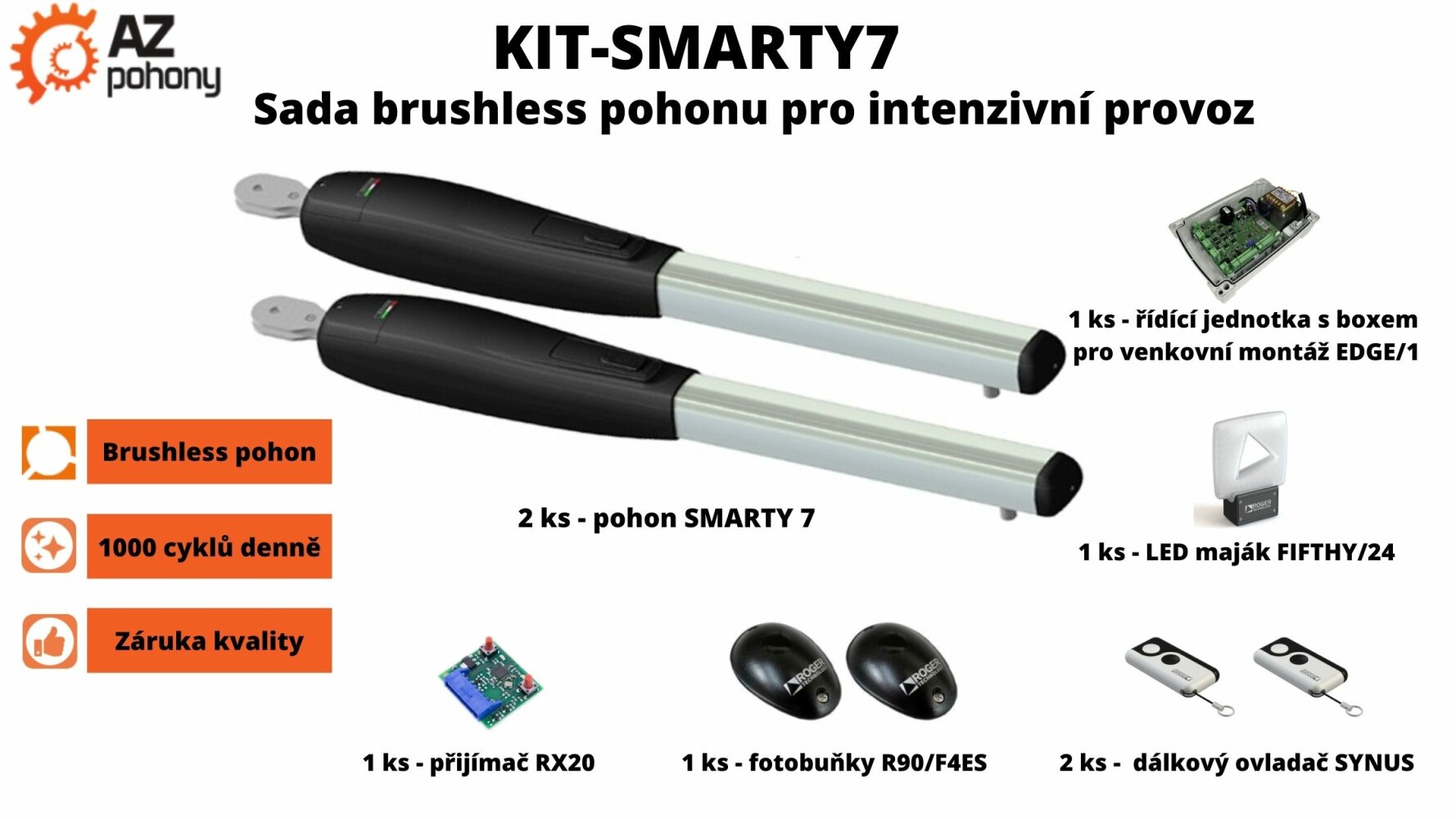 KIT-SMARTY7 - sada Brushless pohonu pro intenzivní provoz