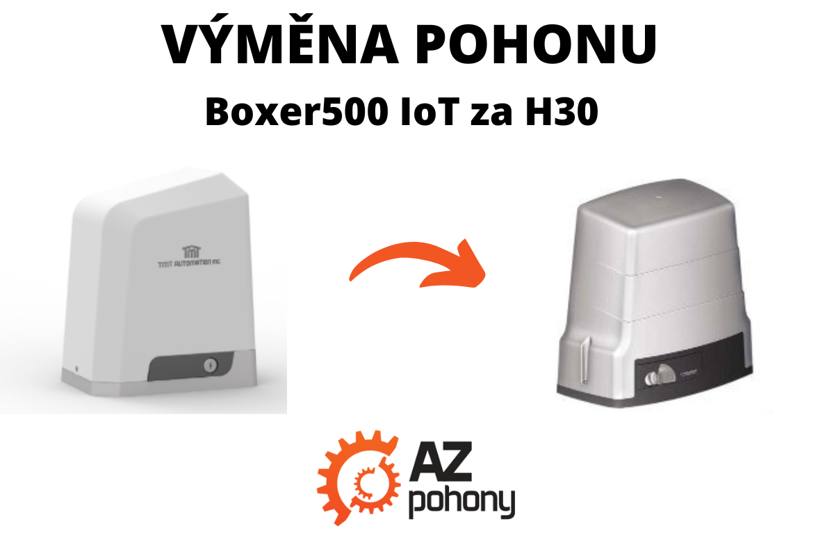 Výměna pohonu: Boxer500 IoT za H30