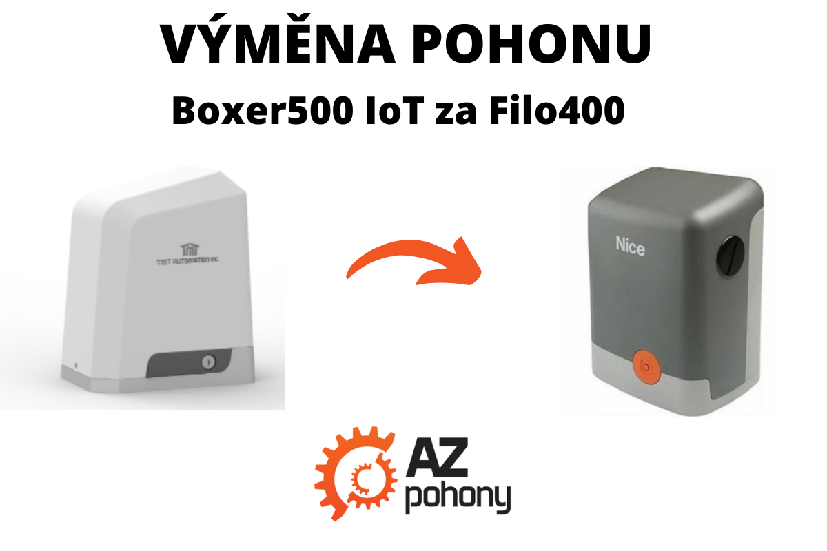 Výměna pohonu: Boxer500 IoT za Filo400