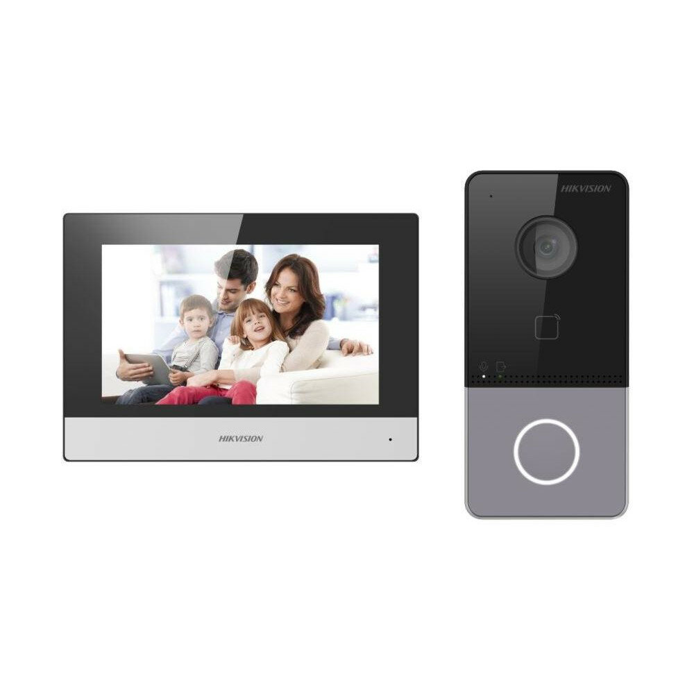 DS-KIS603-P(C) - kit IP videotelefonu, bytový monitor + dveřní stanice + 2x zdroj