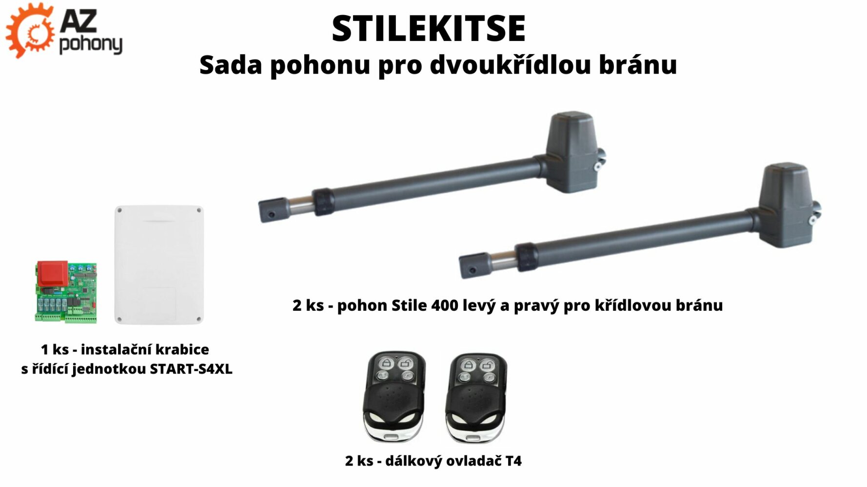 StileKitSE - sada pohonu pro dvoukřídlou bránu