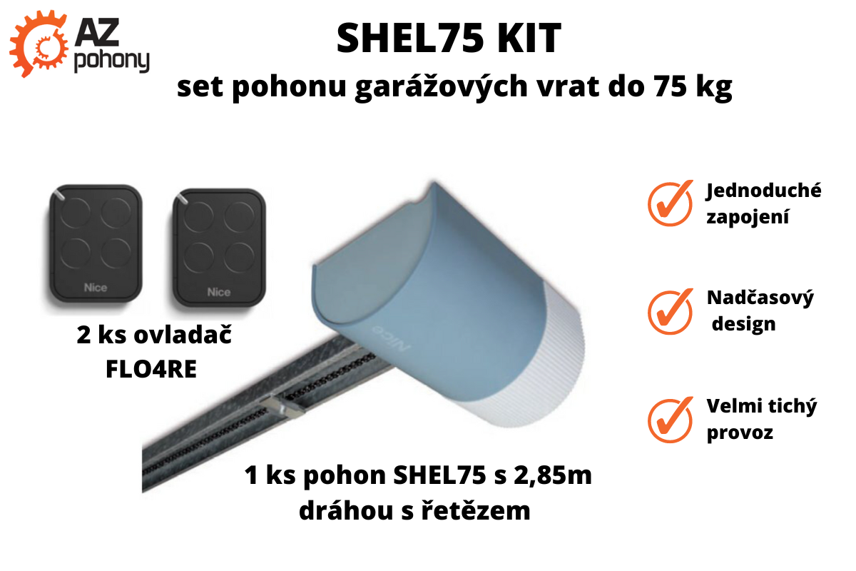 Shel75 Kit - pohon garážových vrat do 75 kg