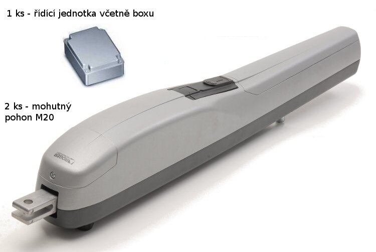 M20 SET 1KN - sada pohonu pro jednokřídlou bránu do 3 m, repasovaný