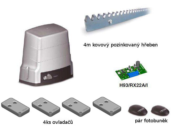 H30/645 TOP - sada pohonu pro posuvnou bránu do 600 kg
