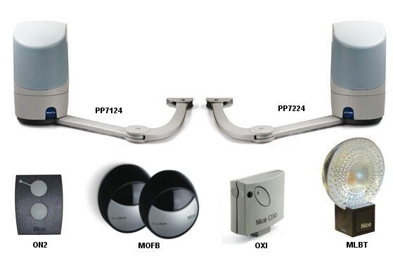 Pop7124 Kit - sada pákových pohonů pro křídlovou bránu