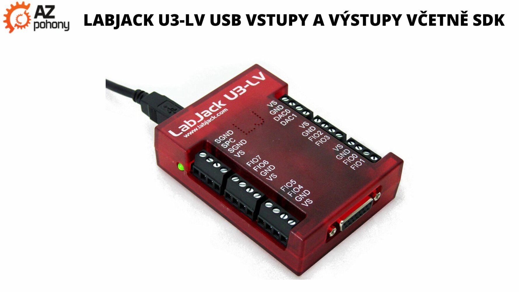 LabJack U3-LV usb vstupy a&nbsp;výstupy včetně SDK