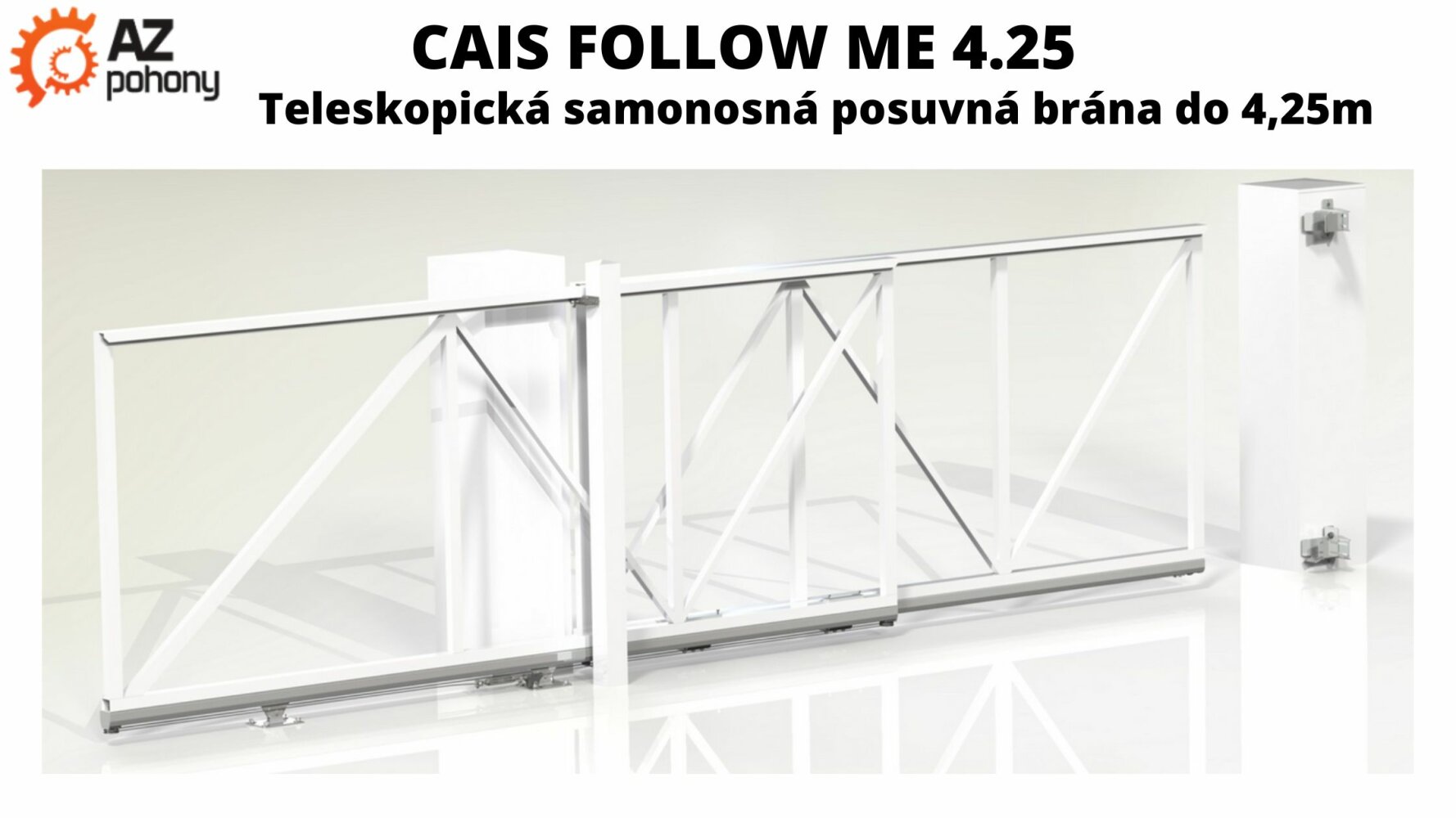 CAIS FOLLOW ME 4,25 - teleskopická samonosná posuvná brána do 4,25 m